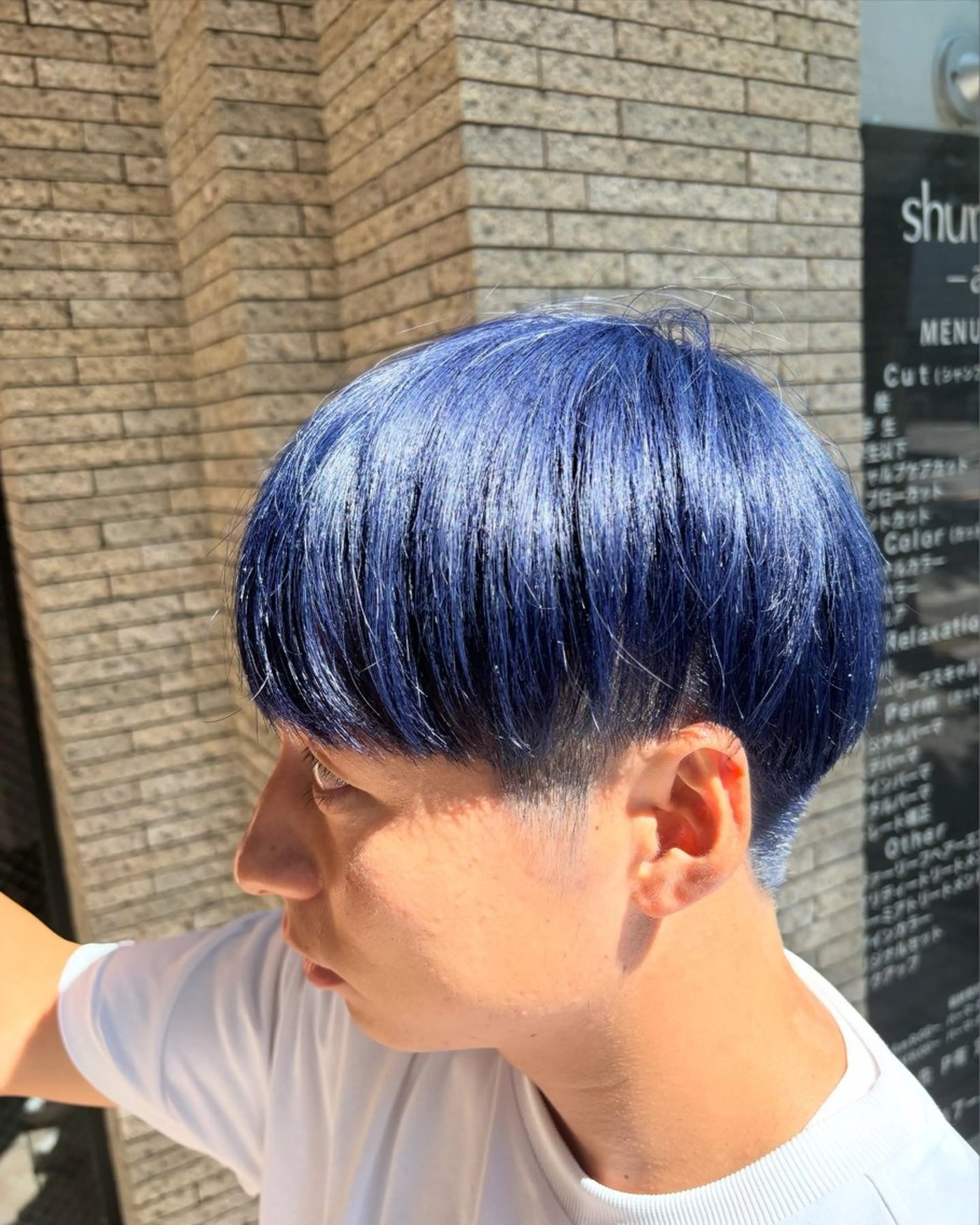 ショート カラー ブリーチ ブルーカラー ネイビーカラー TELAHAIR/ Ryutoのヘアスタイル