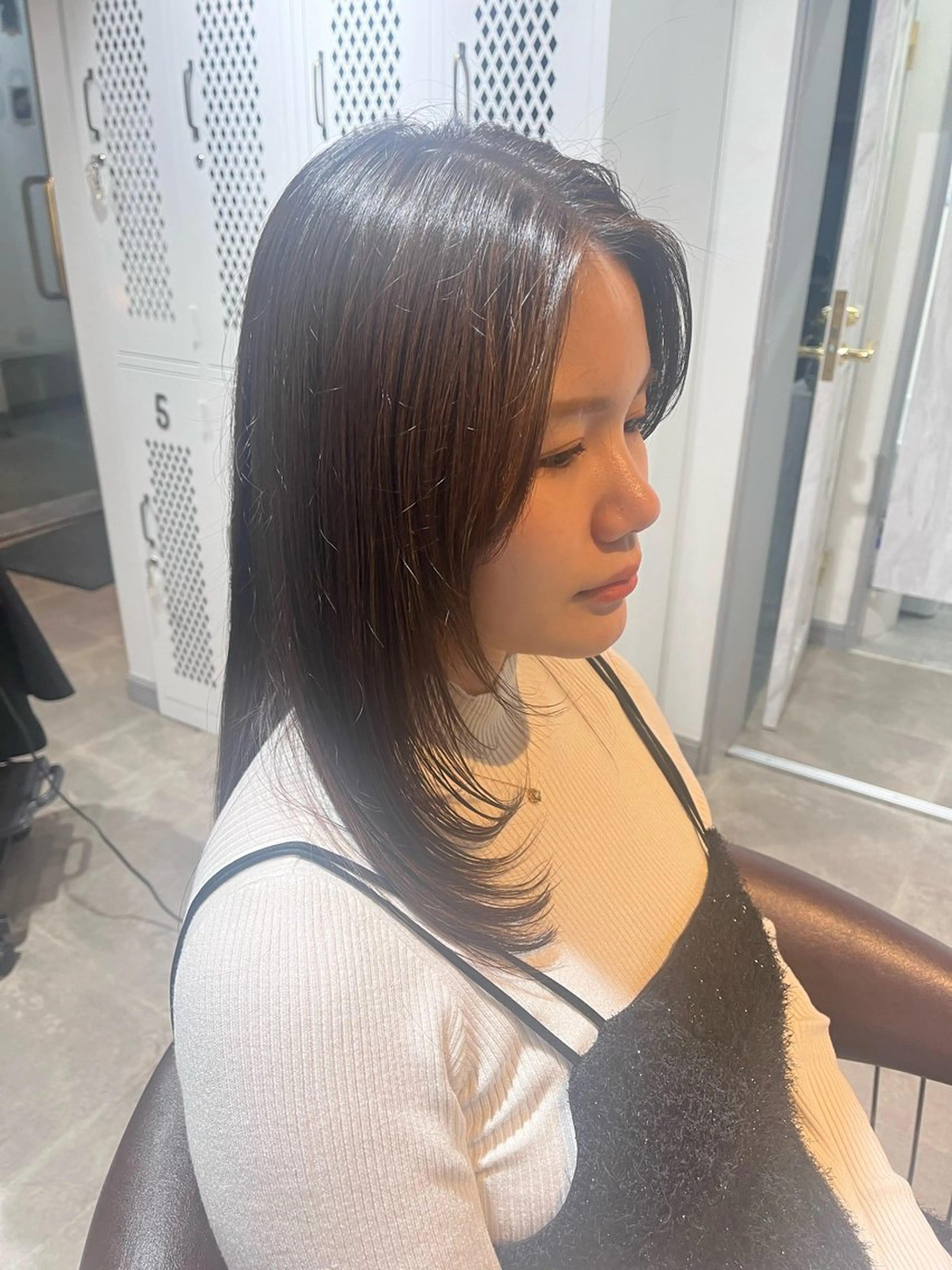 ロング カラー 境 あいみのヘアスタイル