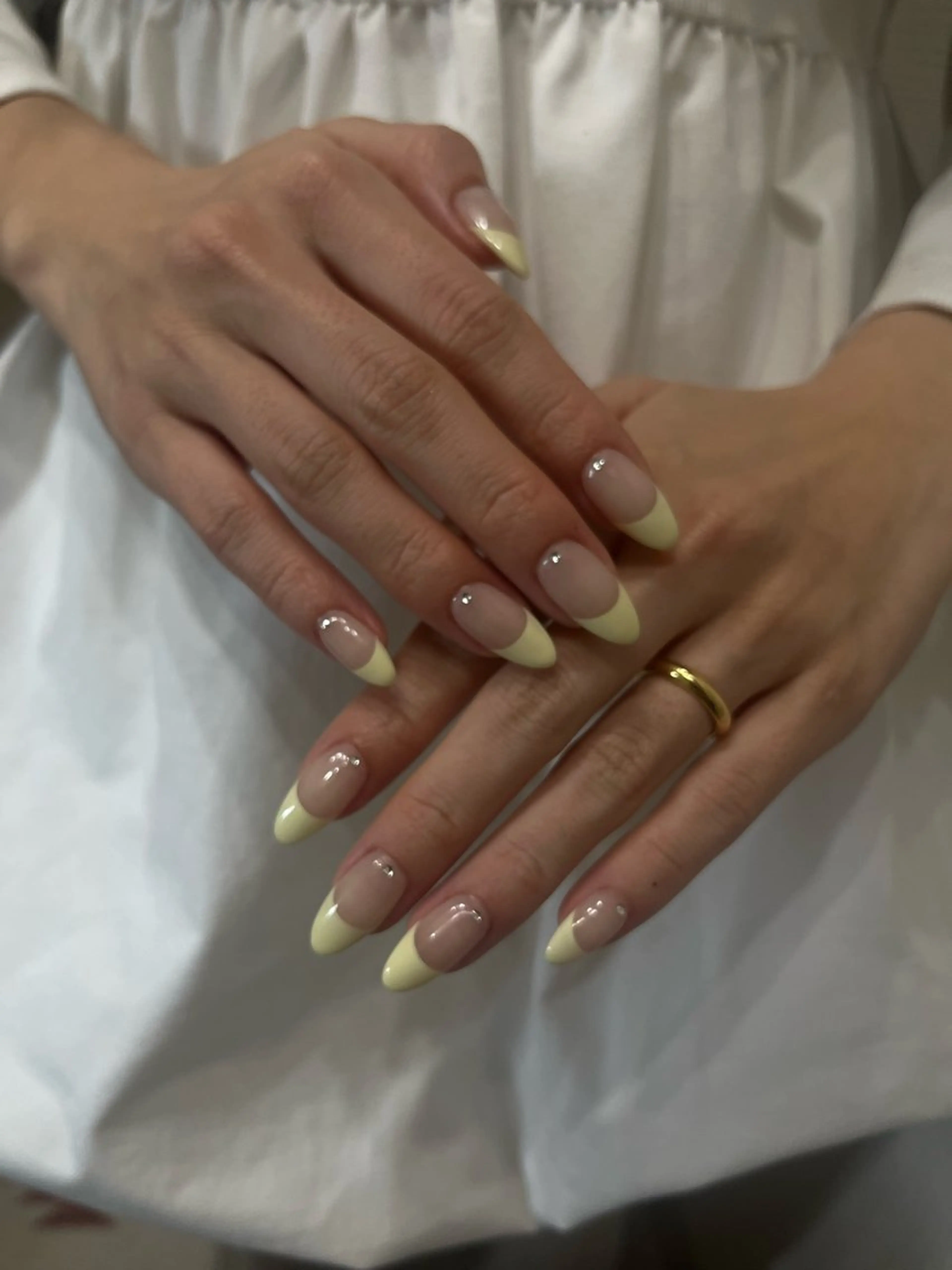 ネイル フレンチネイル 春ネイル atelier moiのネイルデザイン