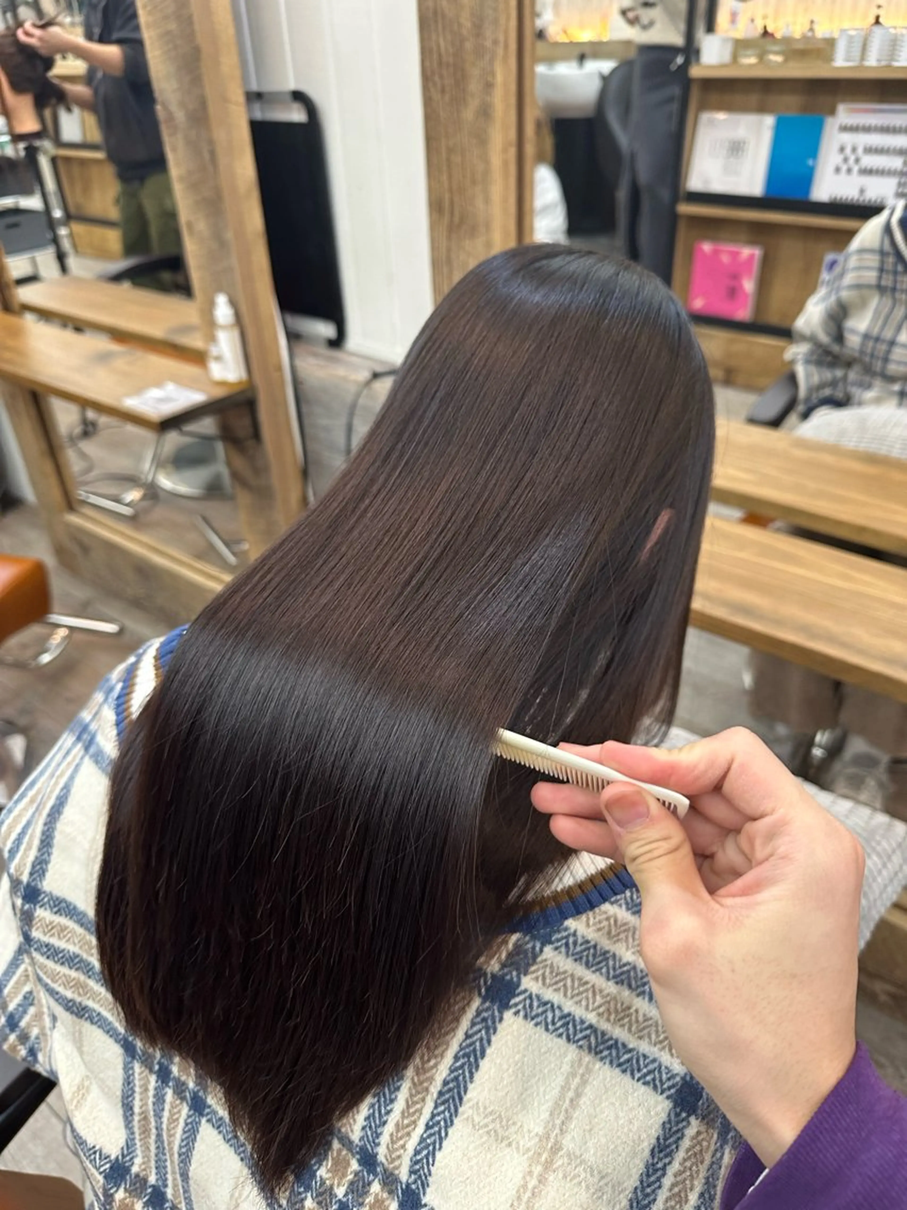 ロング RIKU⚡️毛流れ ヘア×眉ワックスのヘアスタイル