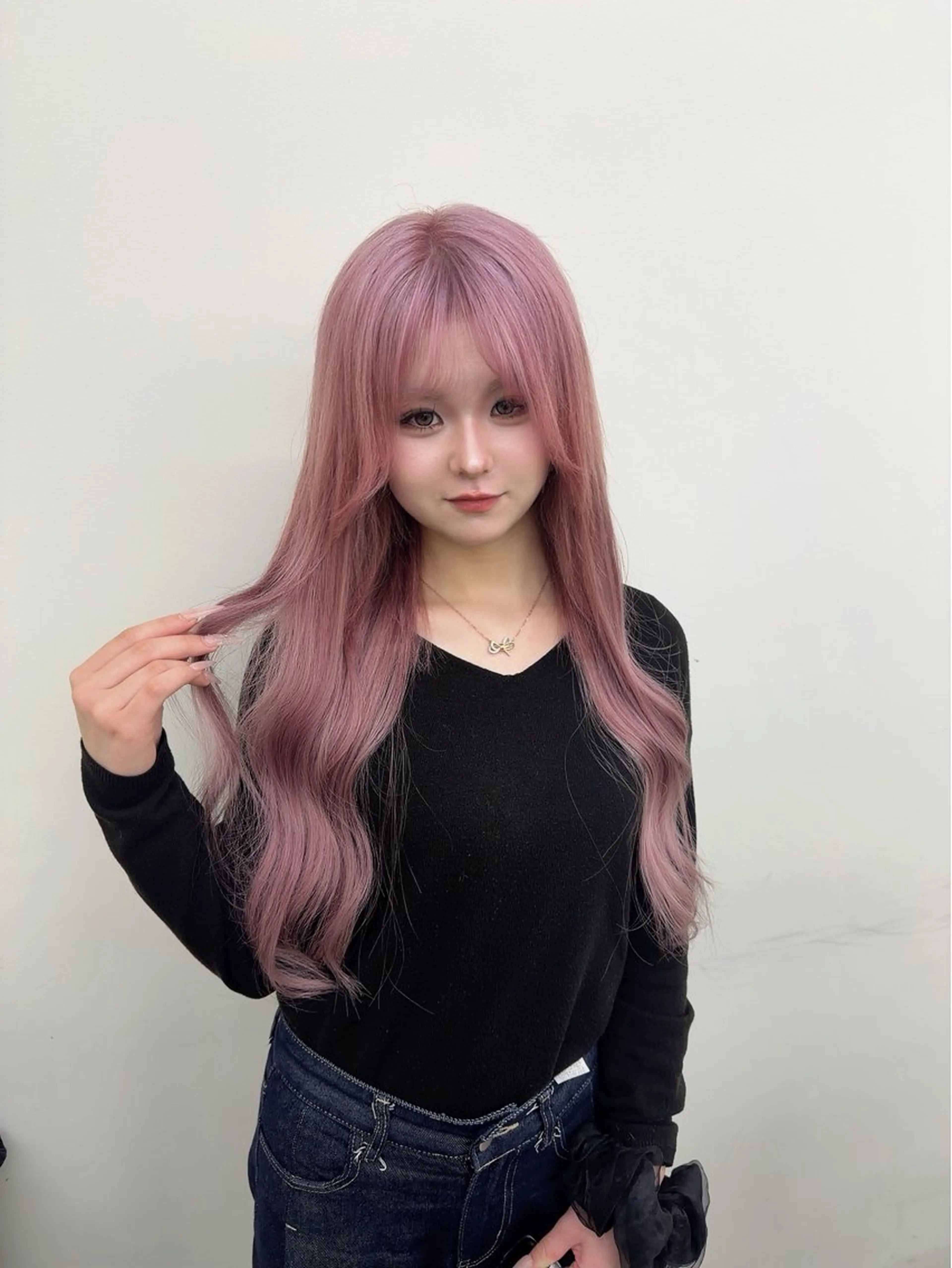 ロング ヘアカラー 羽エクステハイトーン naviRaikiのヘアスタイル