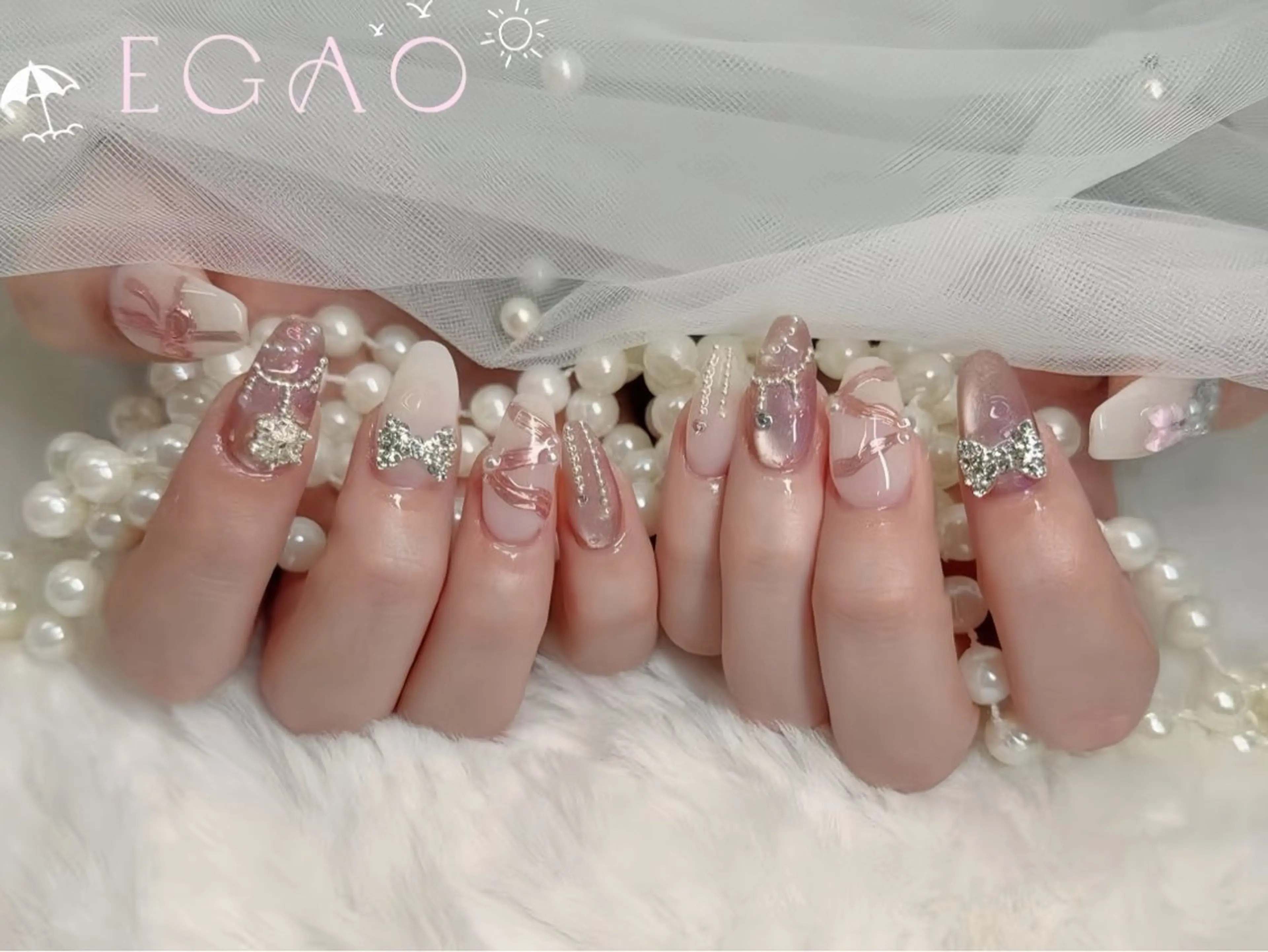 ネイル アートネイル フットネイル フレンチネイル ジェルネイル グラデーション ハンドネイル Egao Nail錦糸町店のネイルデザイン