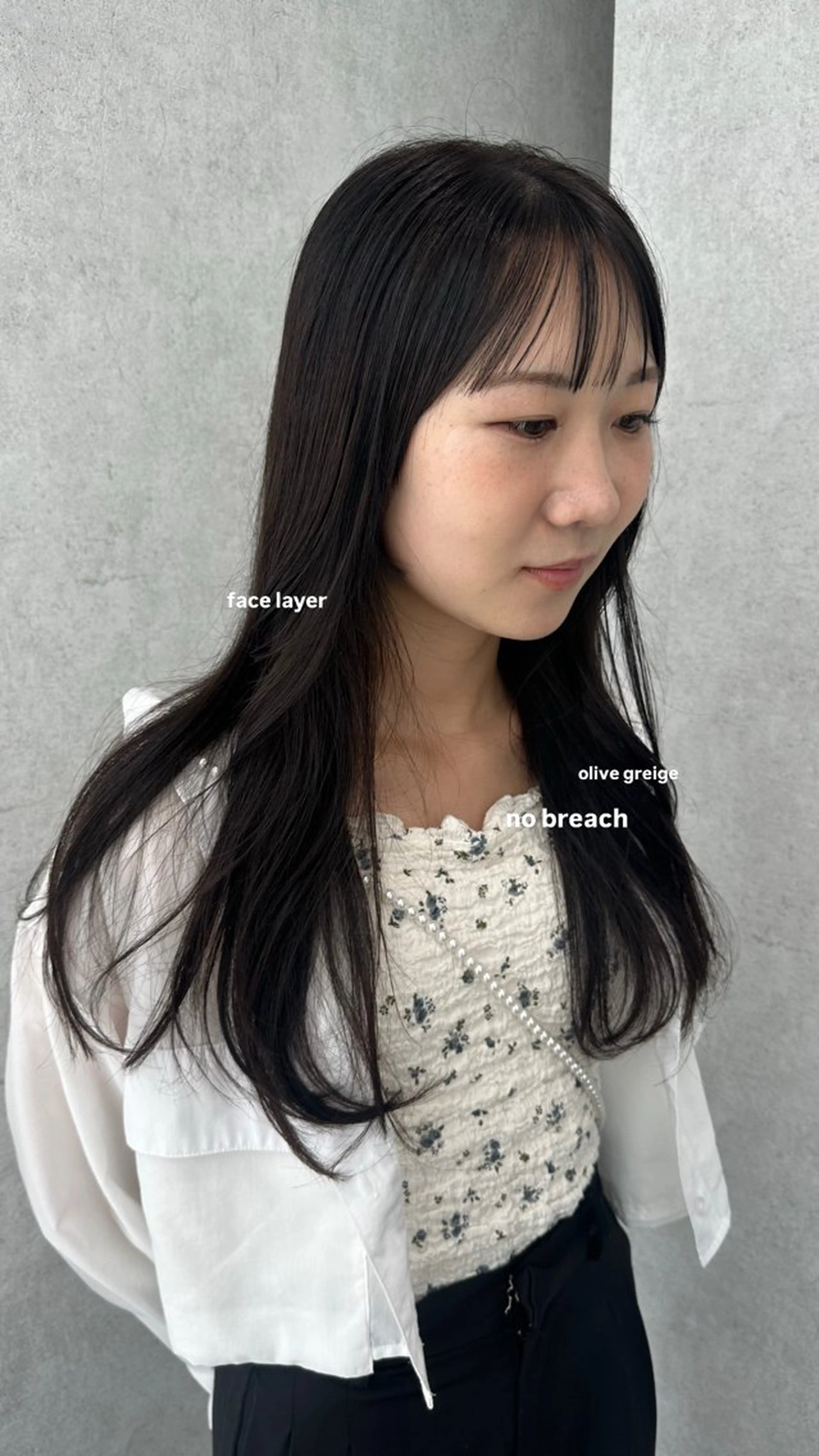 ロング カラー v-lab studio所属・韓国レイヤーカット/ 艶カラー/ noaのヘアスタイル