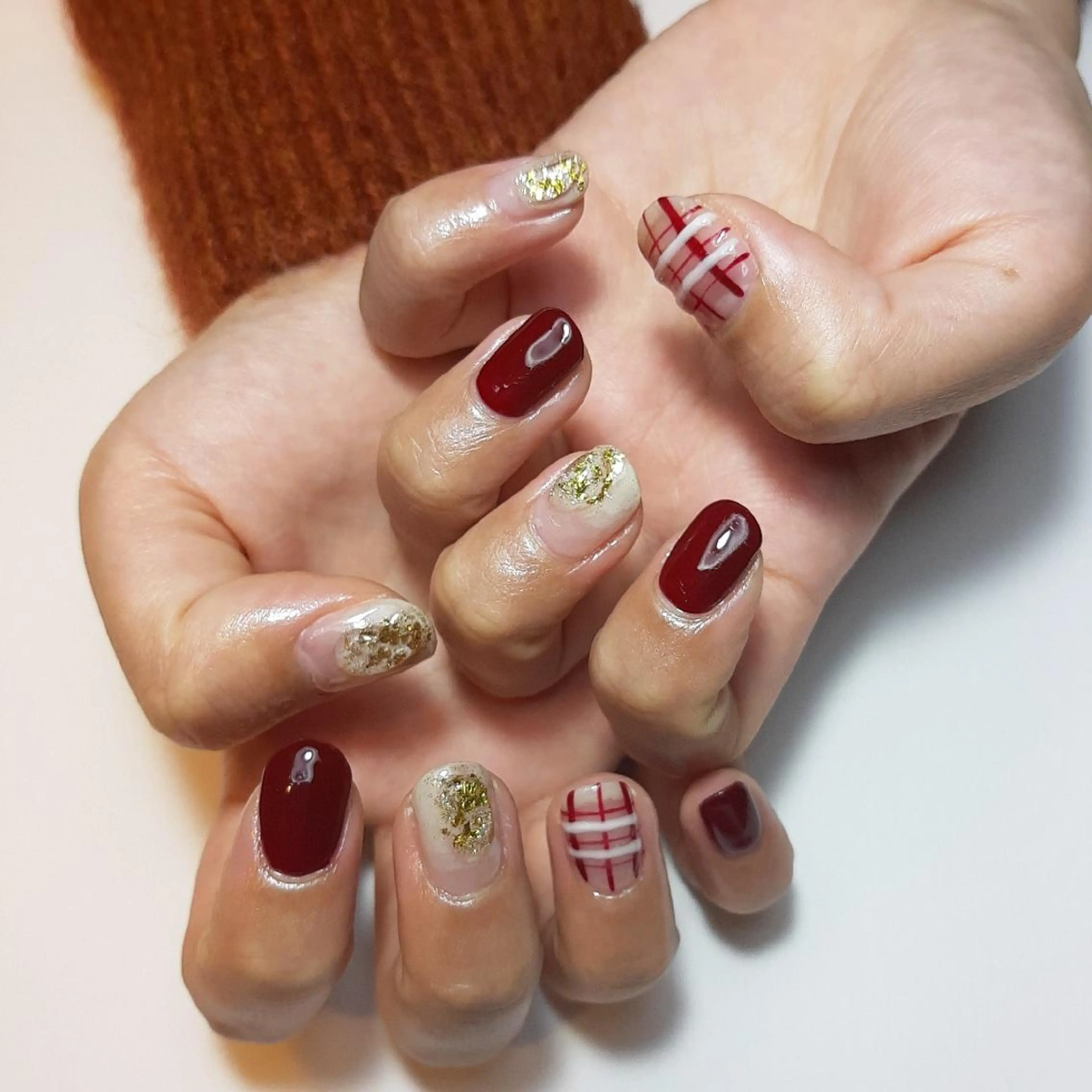 ネイル 成人式 冬ネイル クリスマス owlnail /持込みデザイン専門のネイルデザイン