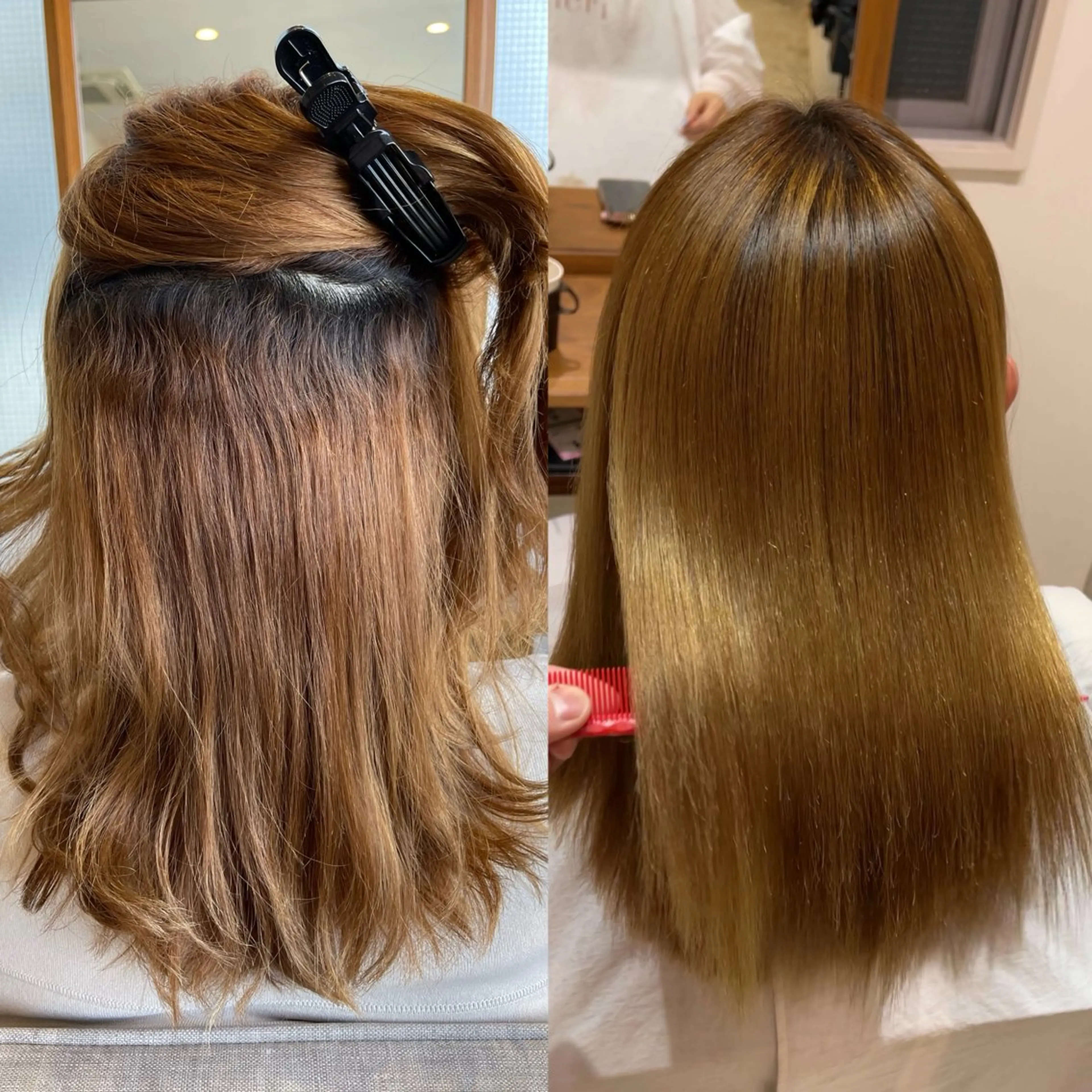 【触れたくなる髪へ】まとまりと艶をつくる髪質改善ケア◎カット➕美髪矯正ストレート➕Aujuaトリートメントの写真