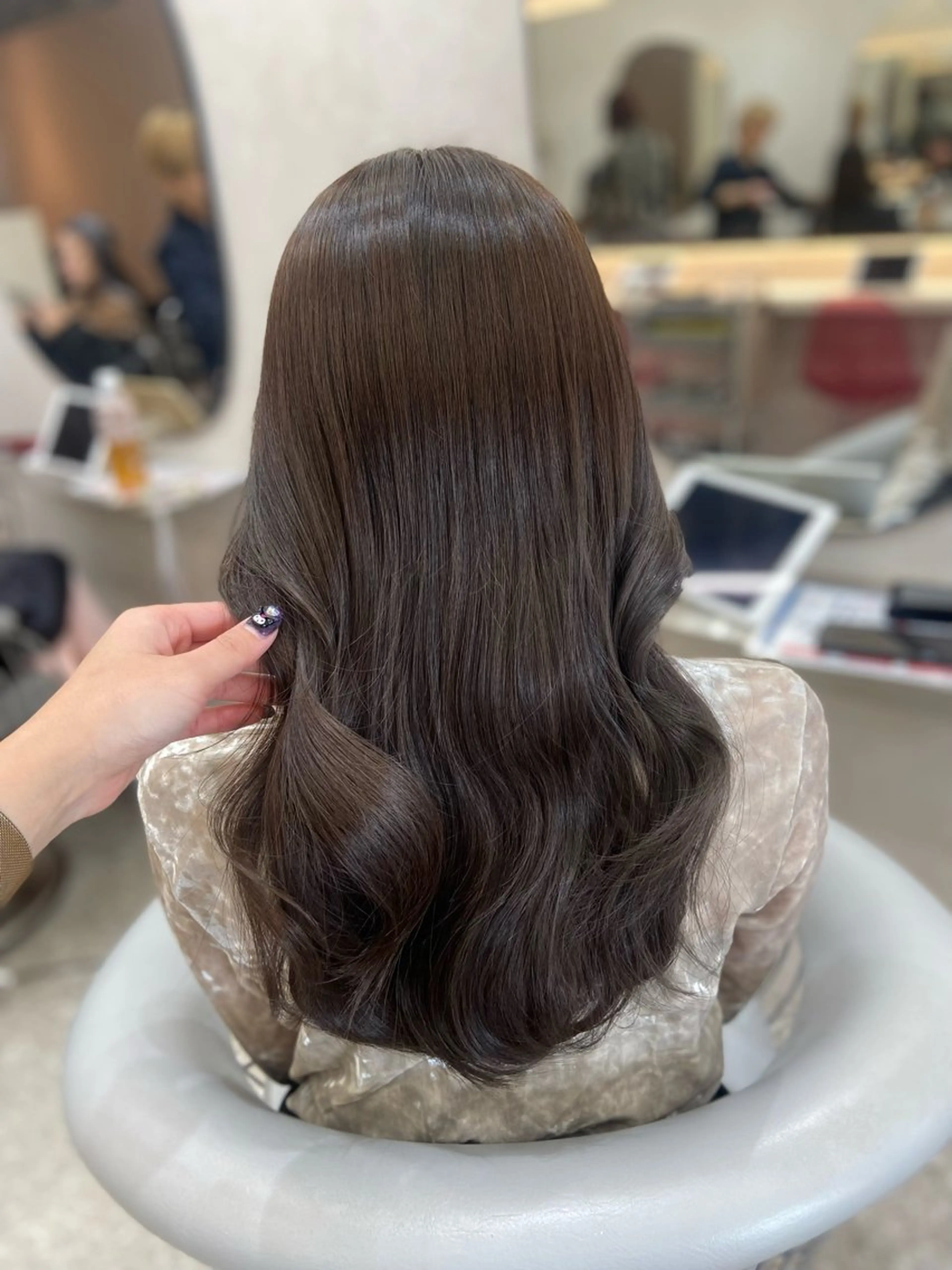 セミロング カラー カット ヘアカラー トリートメント 新宿/韓国ヘア 中明度カラー/かやのヘアスタイル