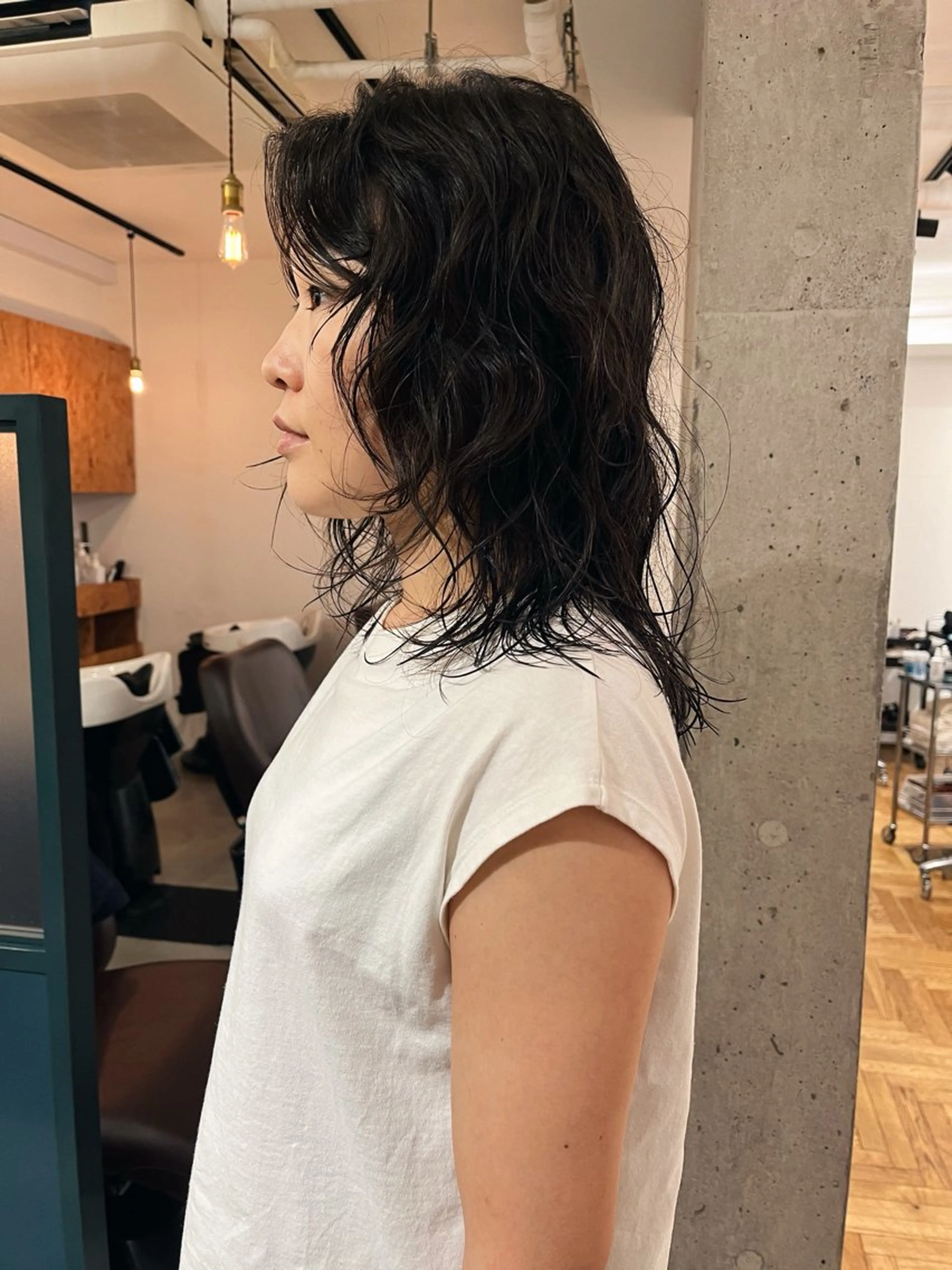 ミディアム パーマ 暖色/パーマ 🌼クニトウメイのヘアスタイル