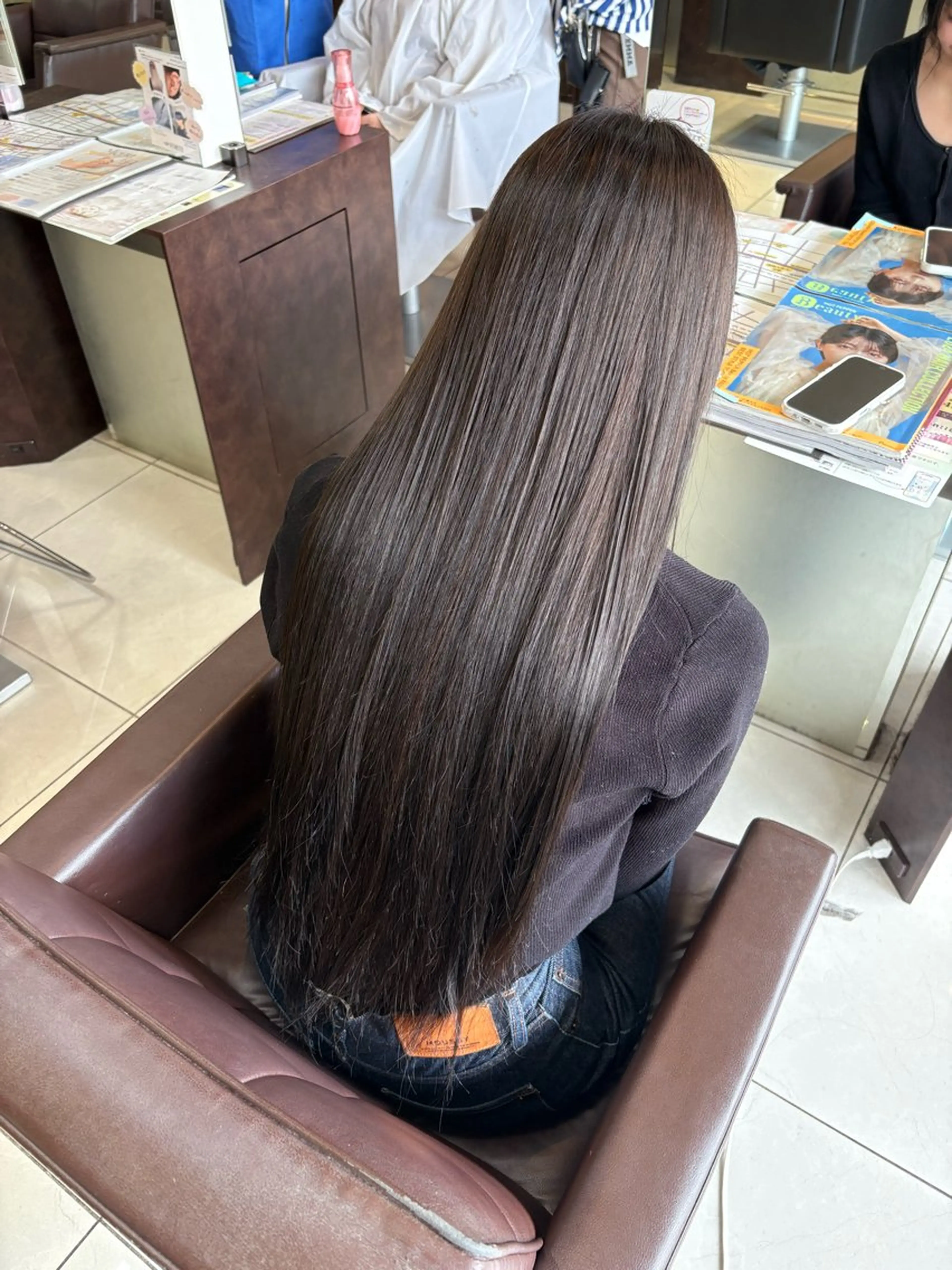 ロング カラー 透明感カラー 髪質改善 トリートメント 🤎韓国ヘア ベージュ まゆか🤎のヘアスタイル