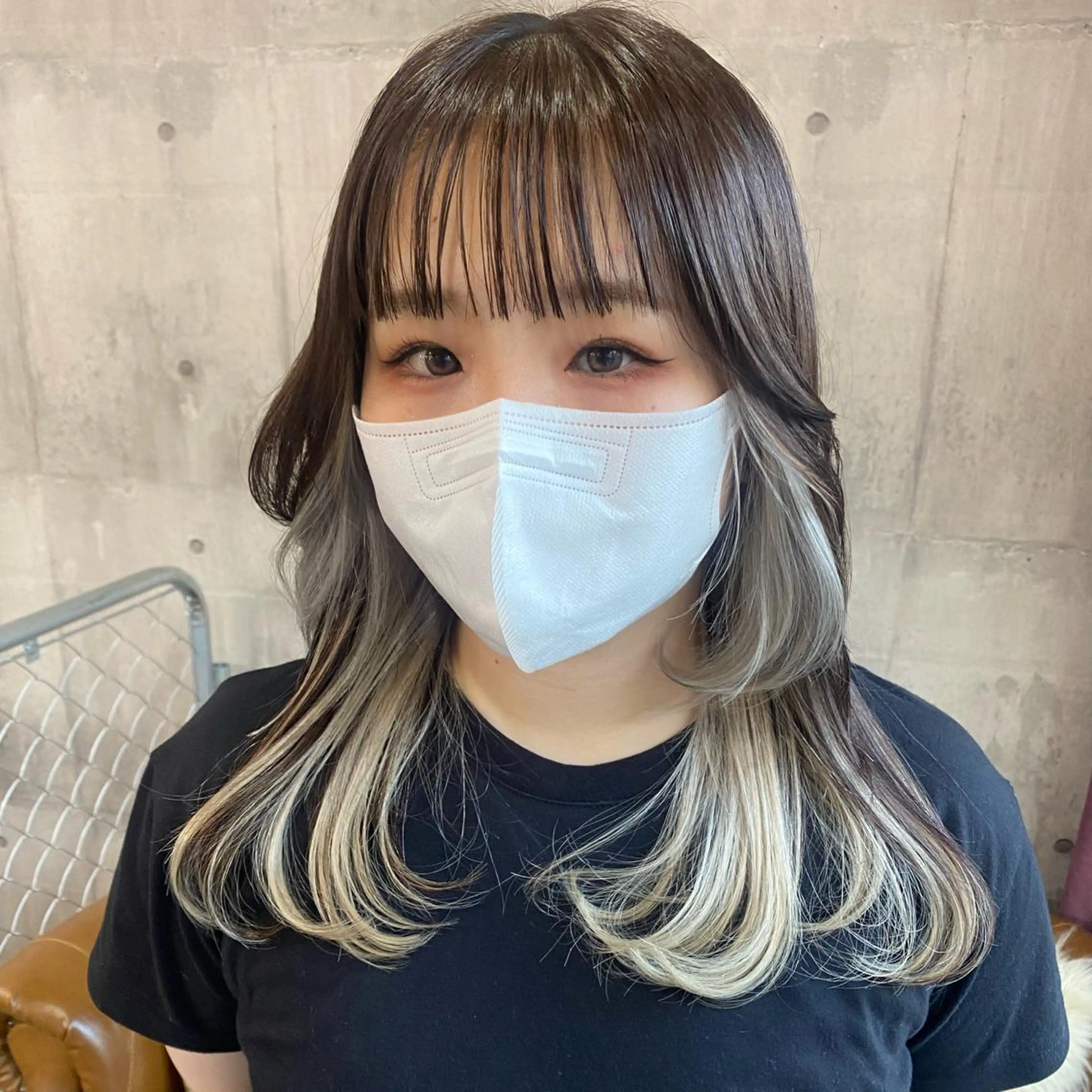 セミロング カラー インナーカラー ウルフカット ヘアカラー SHURI❤️‍🔥 中/韓mix ♡のヘアスタイル