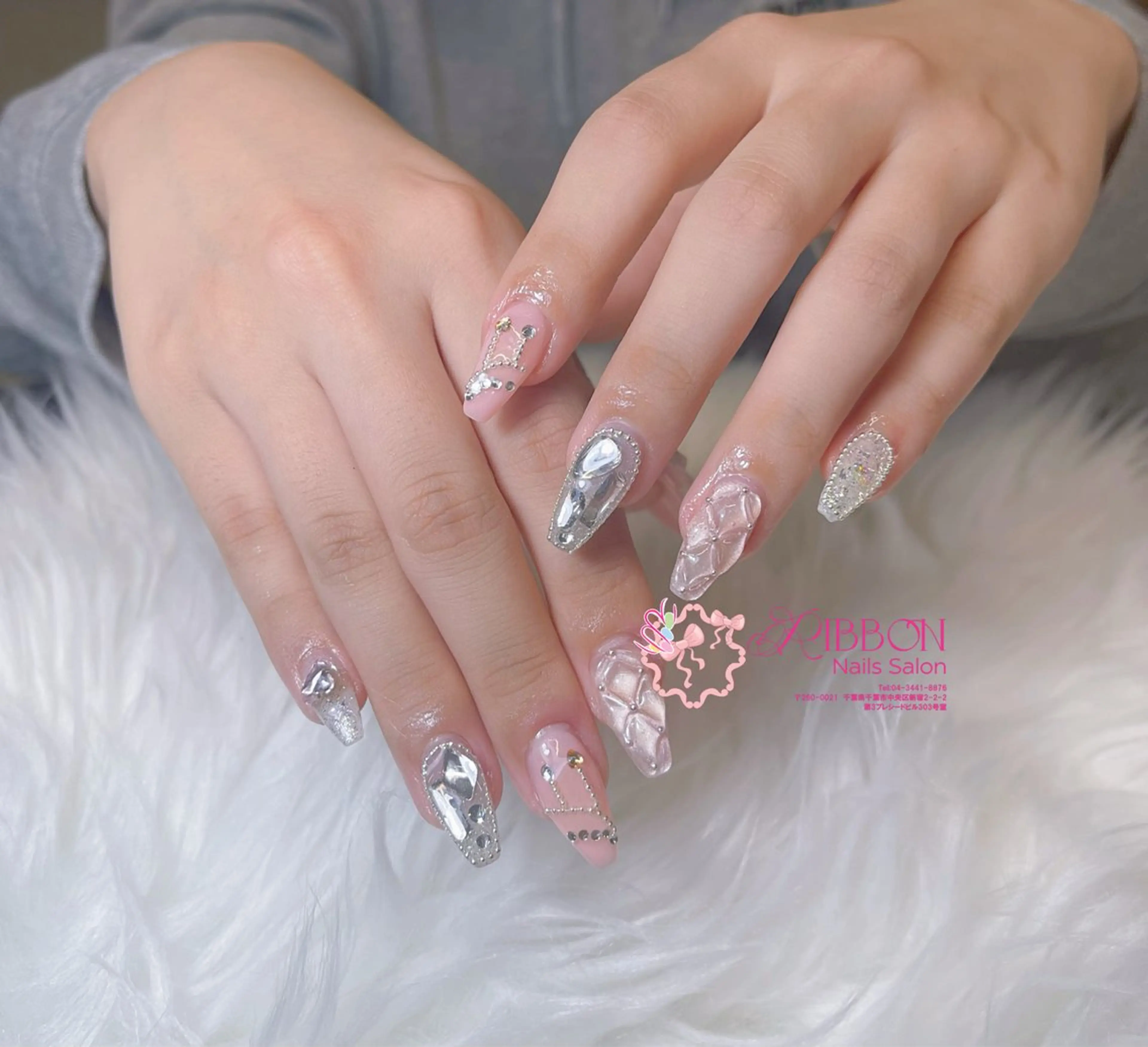 ネイル チークネイル フットネイル フレンチネイル グラデーション 韓国ネイル ハンドネイル Ribbonnail salonのネイルデザイン