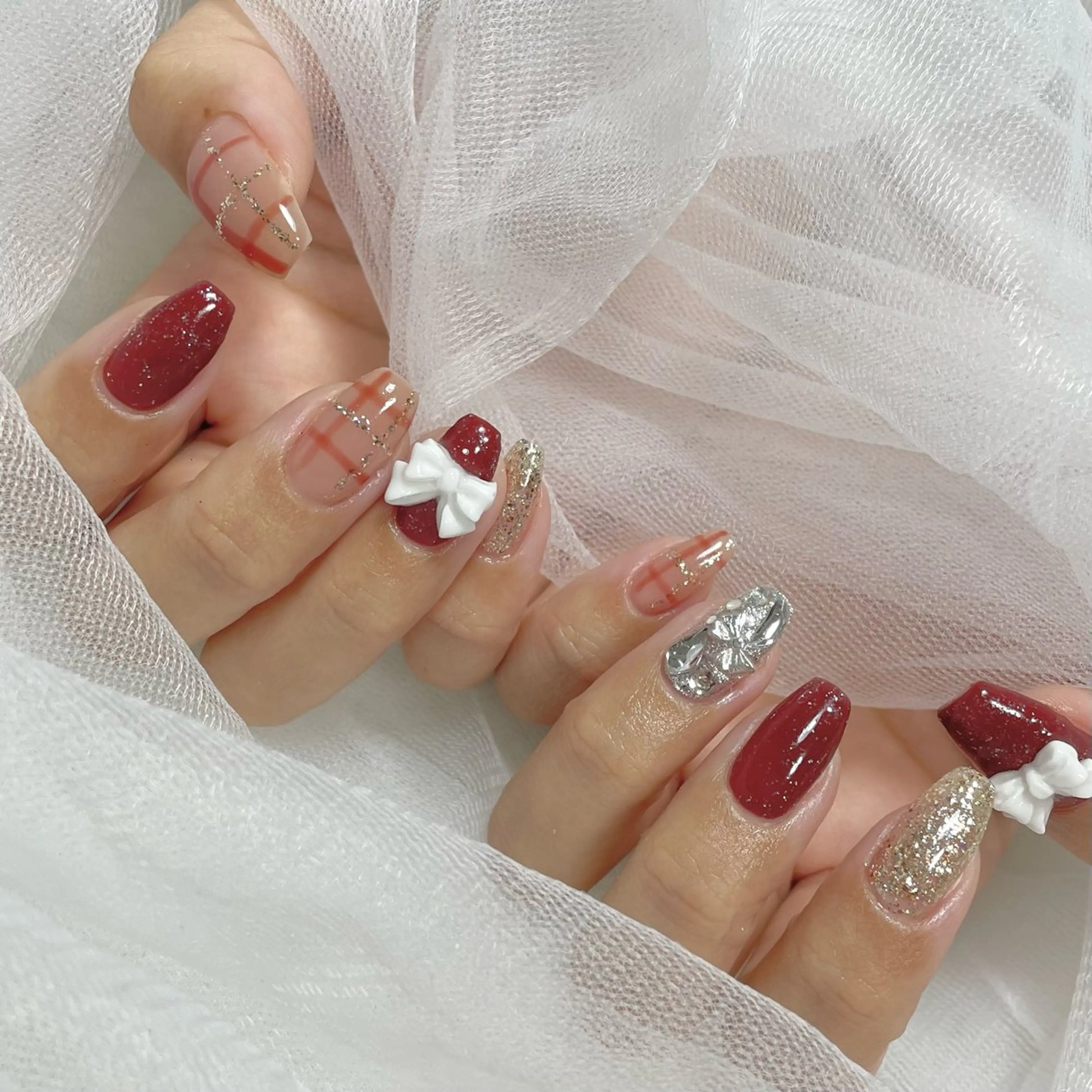 ネイル バレンタイン ワンホンネイル h's dazz harukaのネイルデザイン