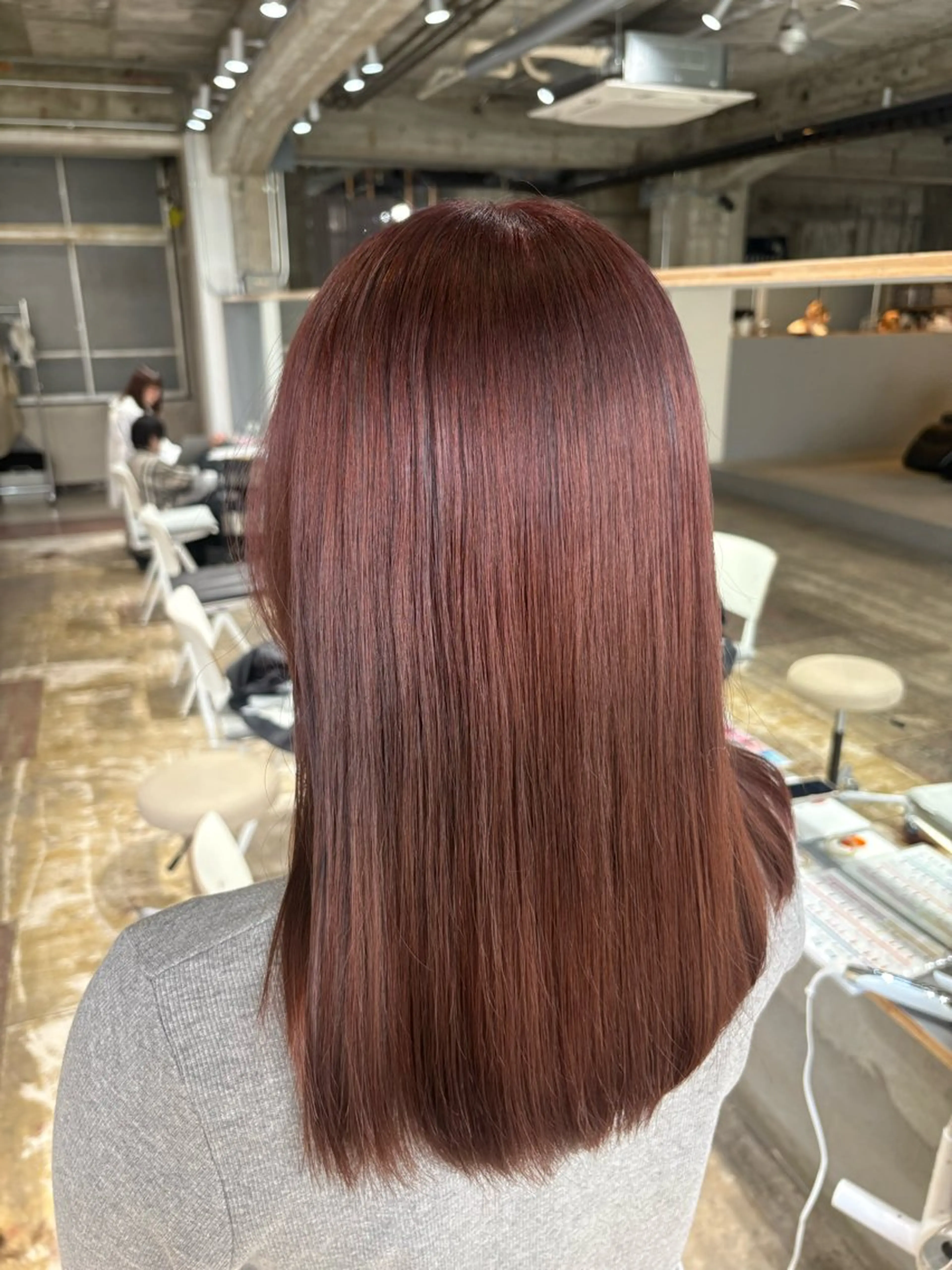 ミディアム カラー ブラウンカラー 透明感カラー レッドカラー ヘアカラー 玉置七海✨ ／透明感／髪質改善のヘアスタイル