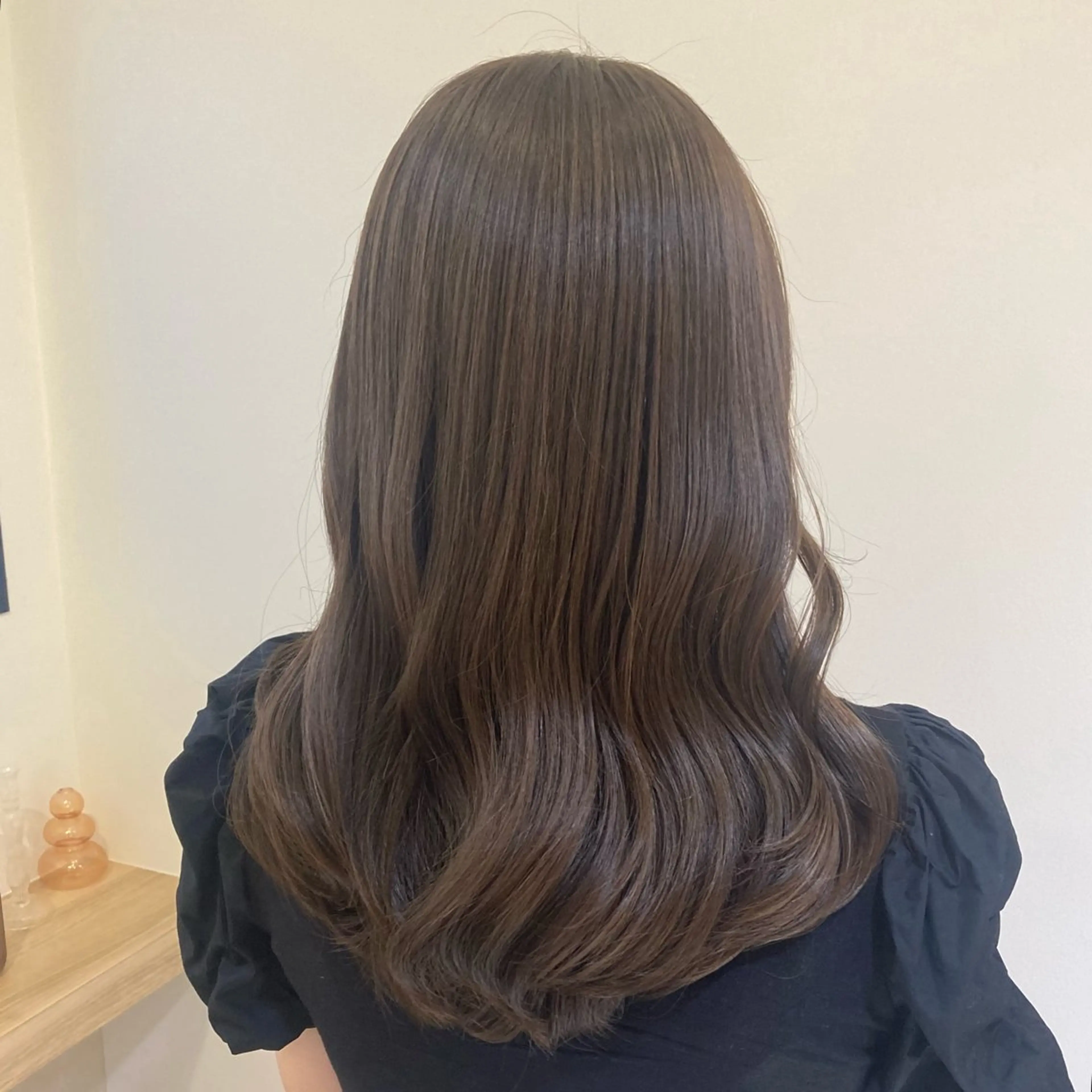 セミロング カラー ベージュカラー ヘーゼル ヘアカラー トリートメント 🫧ベージュカラー 🫧吉田奈央のヘアスタイル