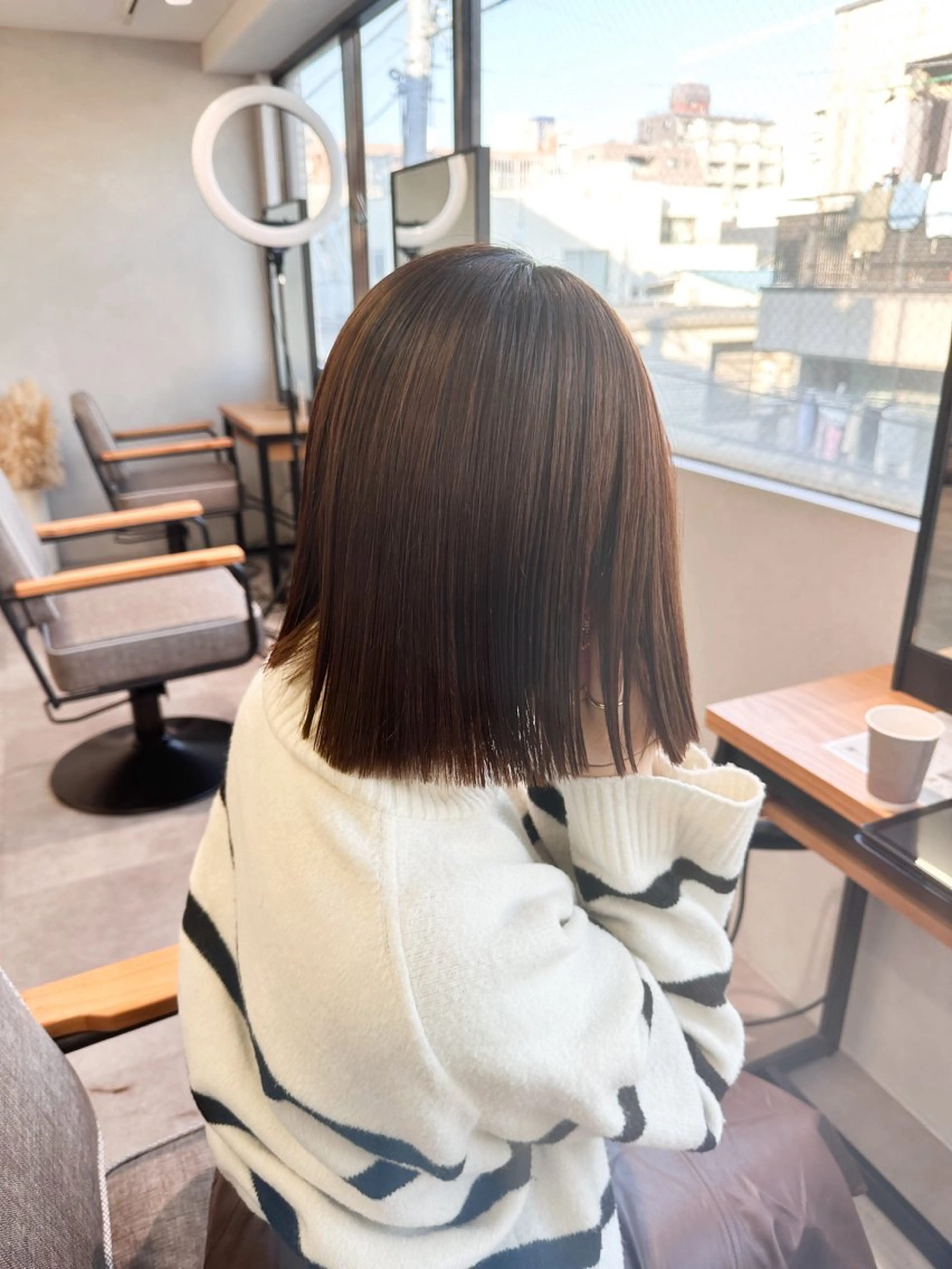 ショート カット 縮毛矯正 トリートメント まるみショート/ ボブ/hinaのヘアスタイル