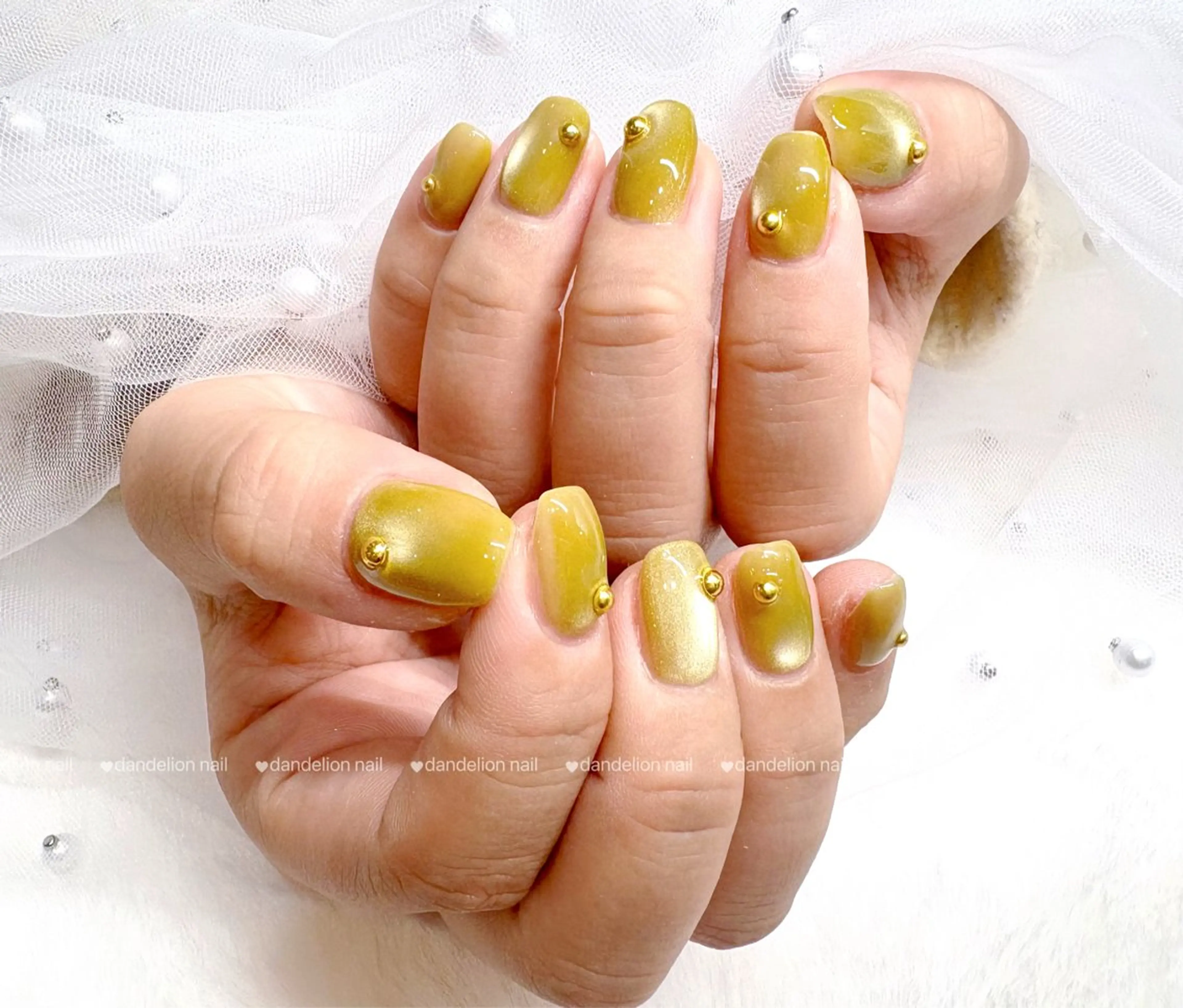 ネイル ジェルネイル マグネットネイル 持ち込み パラジェル ワンホンネイル ハンドネイル dandelion nail北千住のネイルデザイン