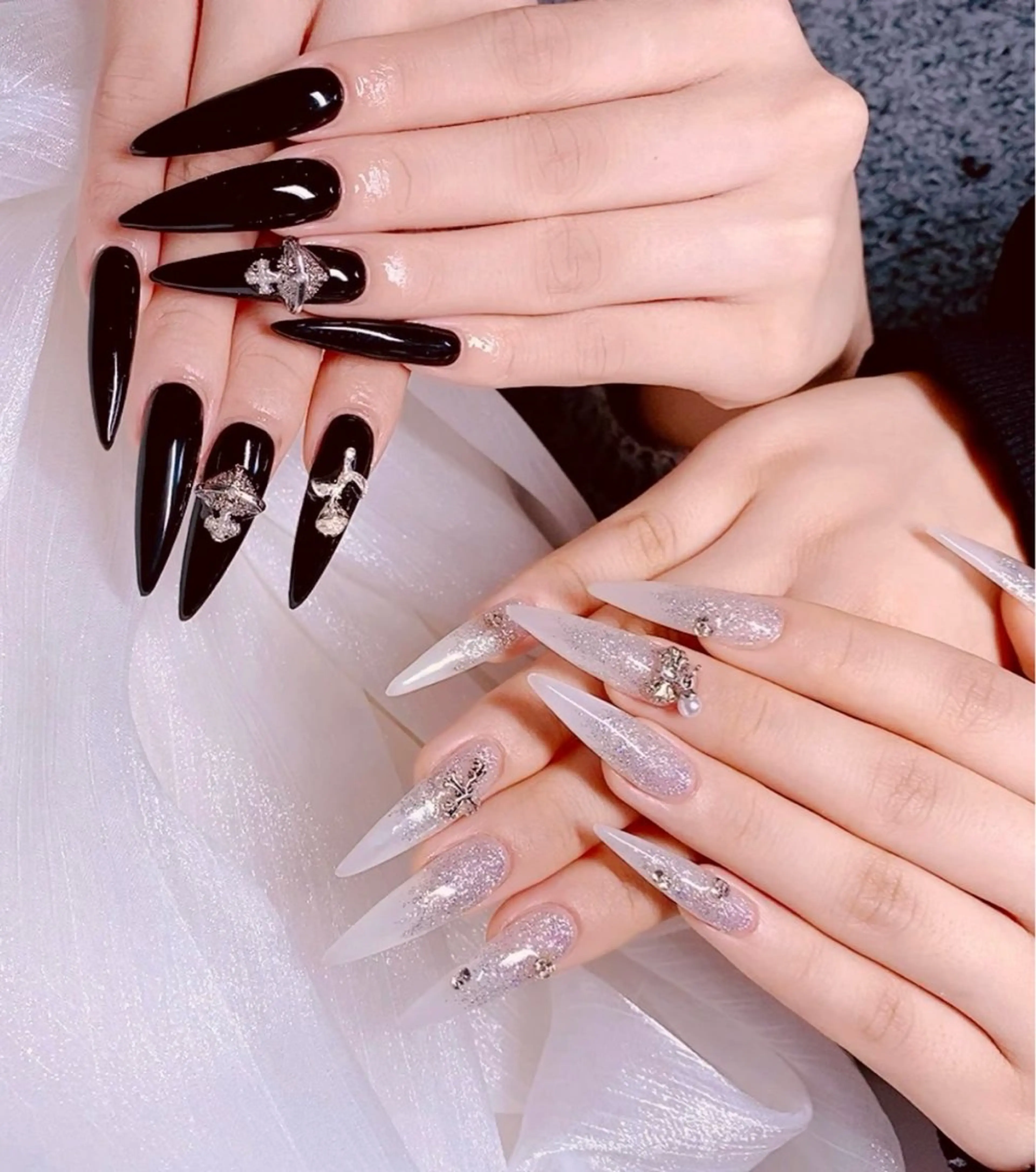 ネイル アートネイル オーロラネイル 長さ出し フラッシュネイル フットネイル ハンドネイル ╹◡╹Mimoミモ Eye&Nailのマツエク・マツパデザイン