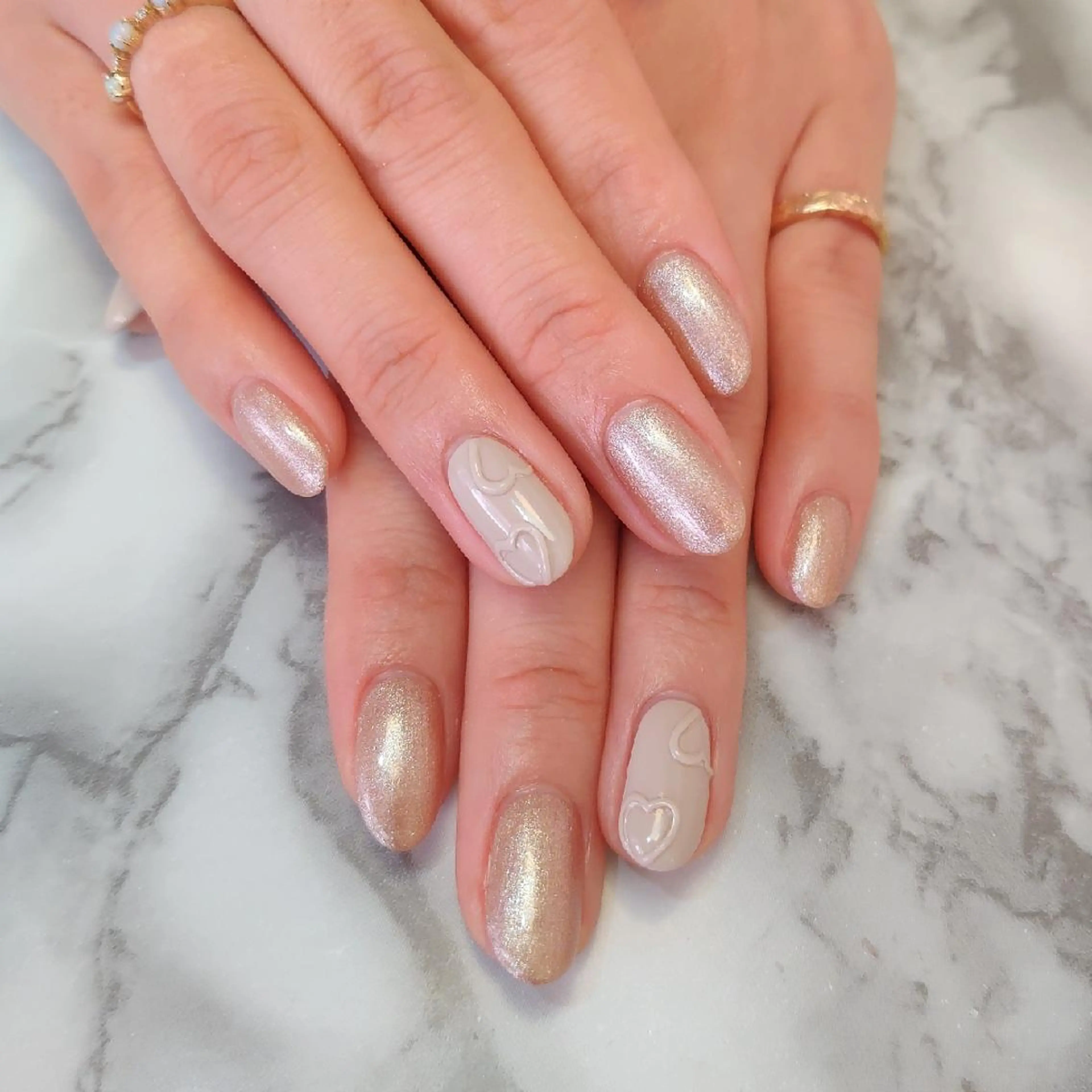 ネイル ハート ジェヌインネイル 河内のネイルデザイン