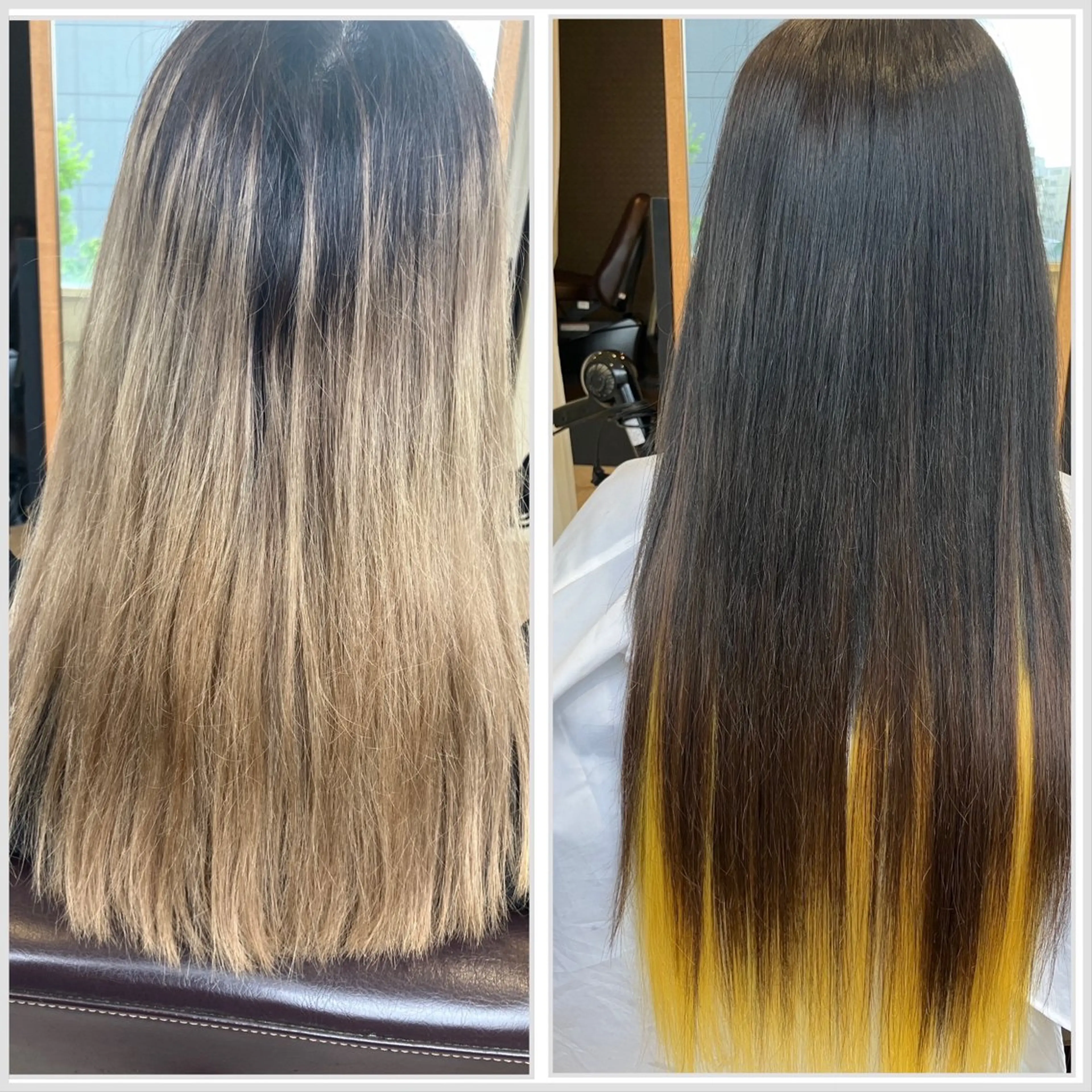 セミロング エクステ エクステ エクステブリーチ矯正 griFFicaのヘアスタイル