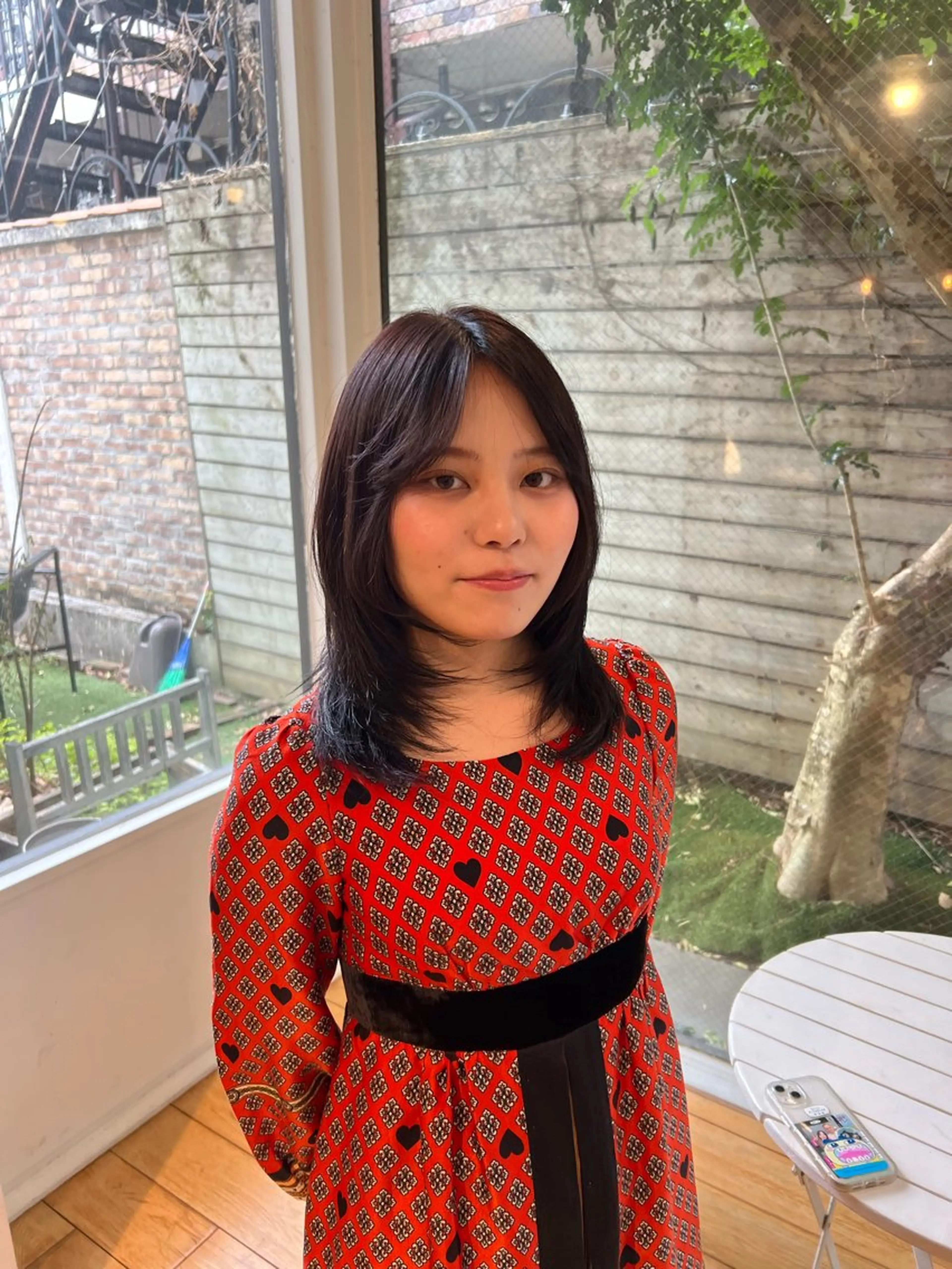 ミディアム カラー ヘアカラー トリートメント ミディアムレイヤー/ 艶カラー🎀　emiのヘアスタイル