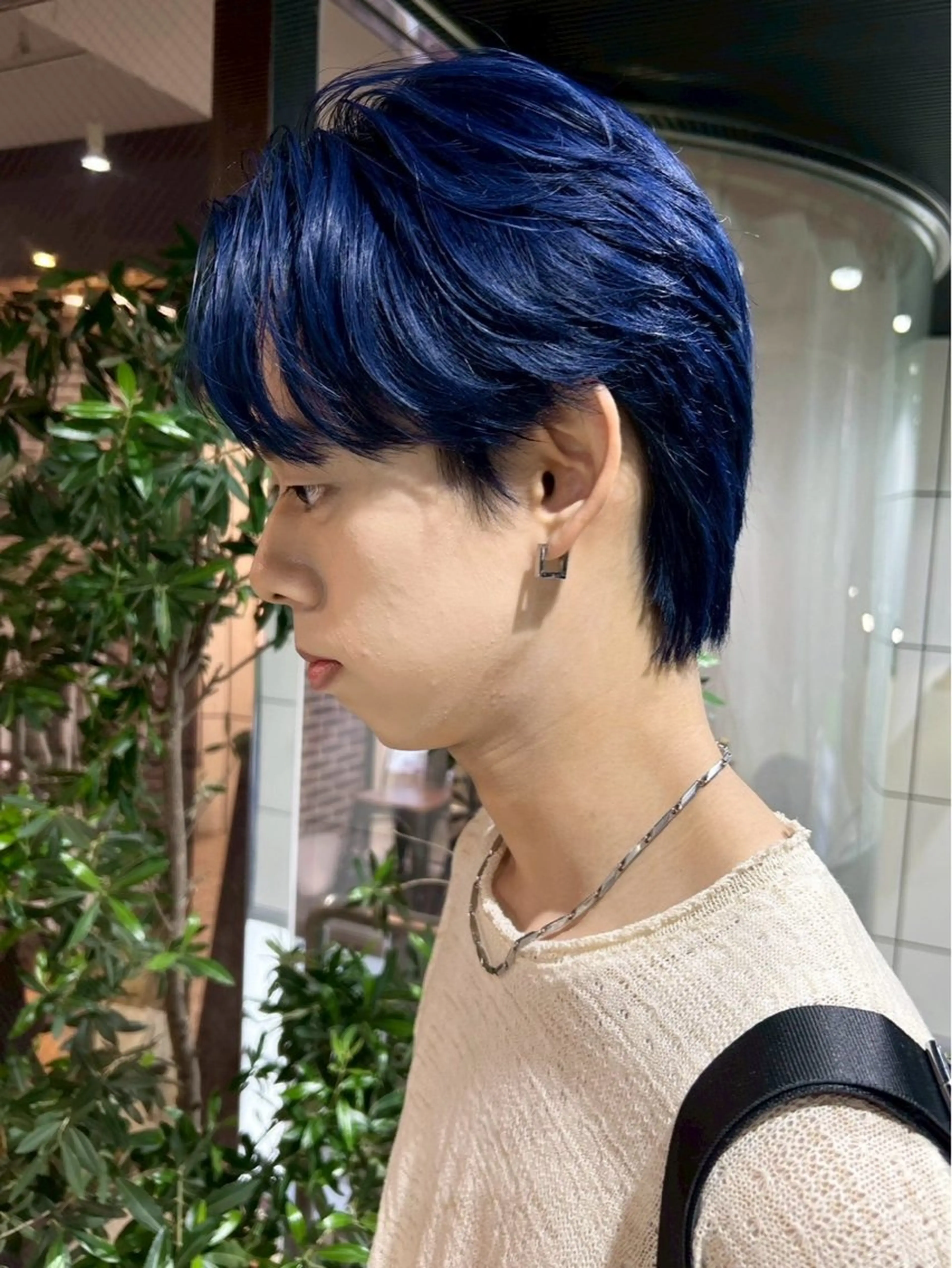 ショート カラー ブリーチ ブルーカラー ダブルカラー ハイトーンカラー ブリーチなしカラー ヘアカラー トリートメント ヘッドスパ 似合わせカット/ メンズ/ココネ⭐️のヘアスタイル