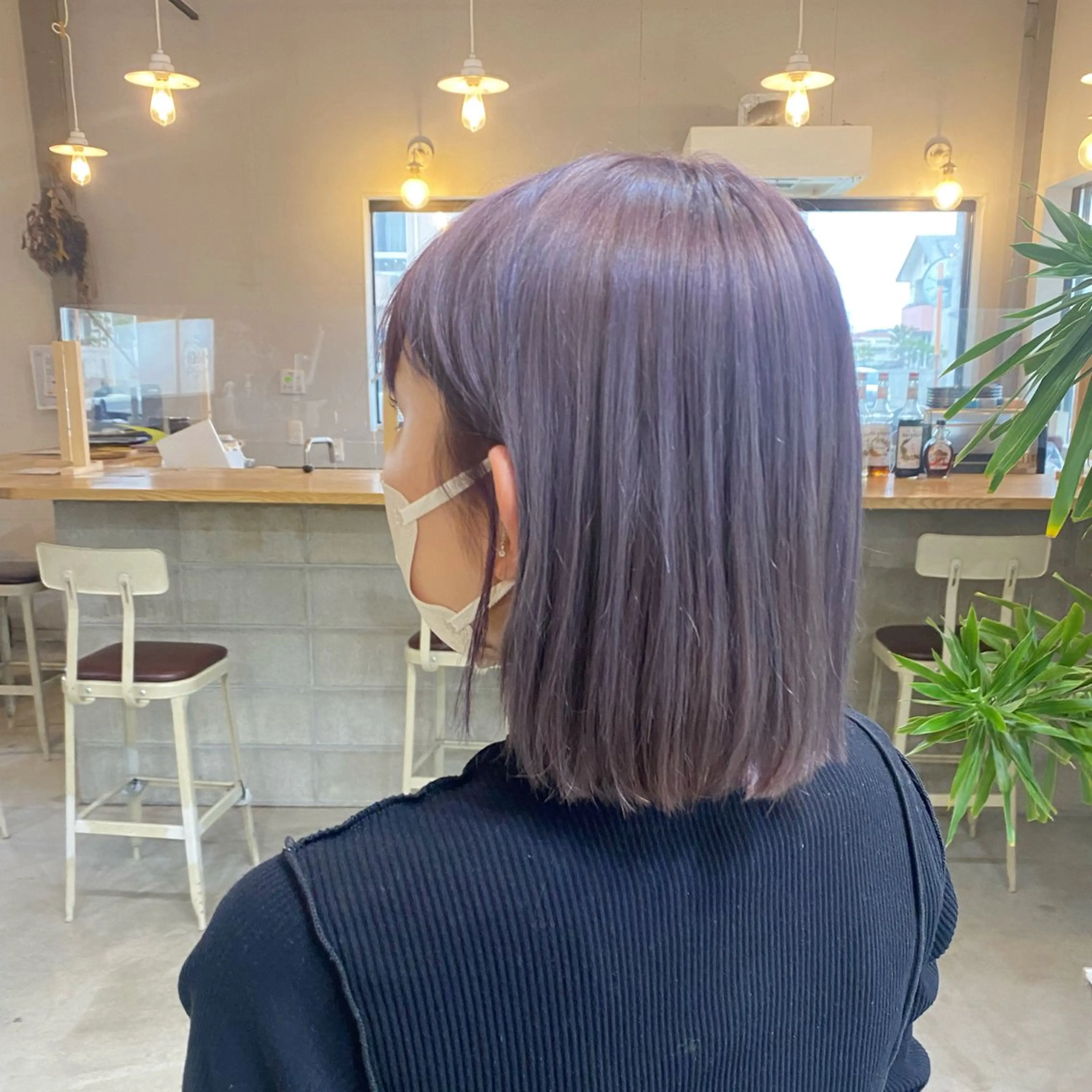 ミディアム カラー 透明感カラー ラベンダーカラー 大西 未来のヘアスタイル