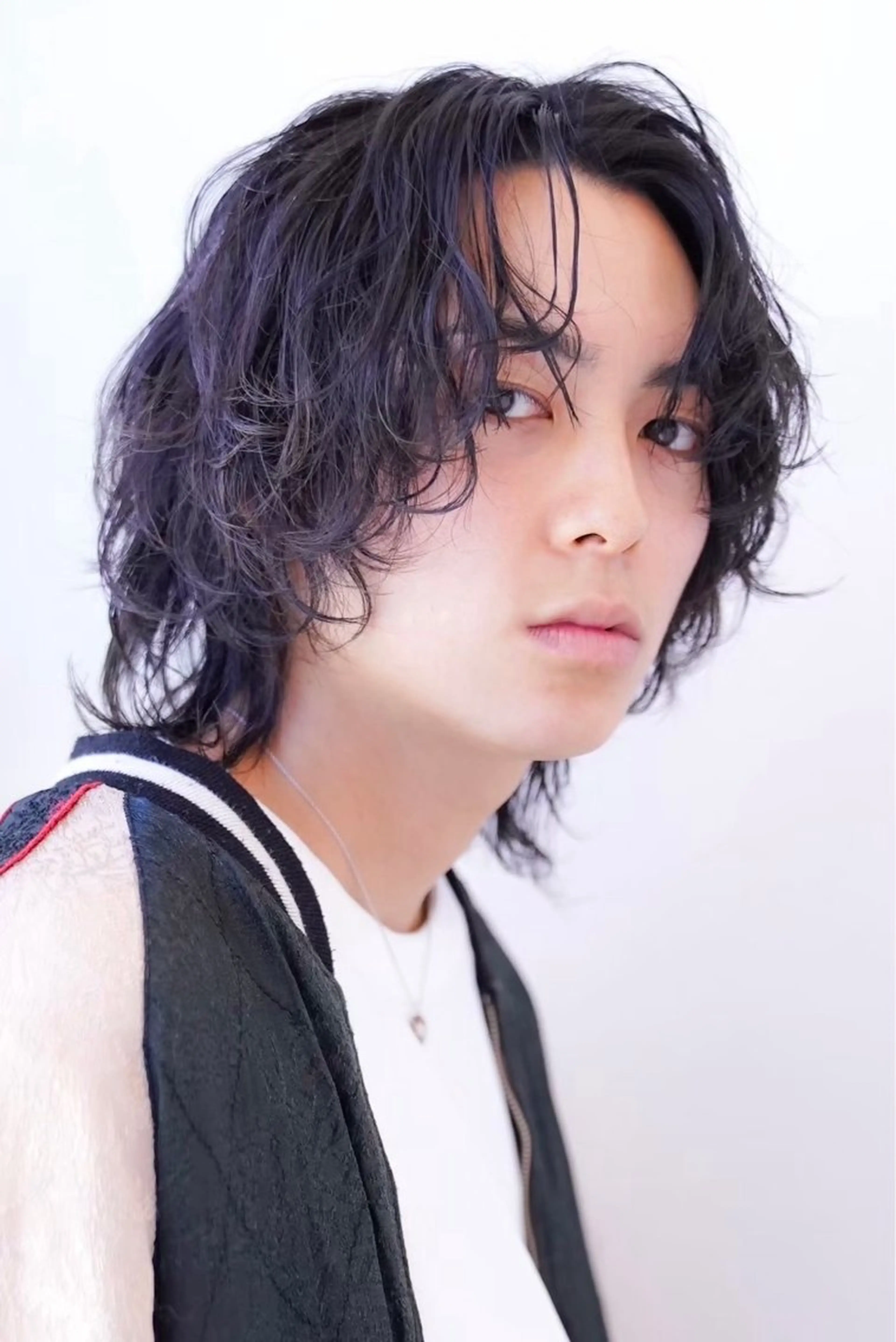 メンズ カット パーマ 渋谷/韓国レイヤー ハッシュ/堅亘🟩のヘアスタイル