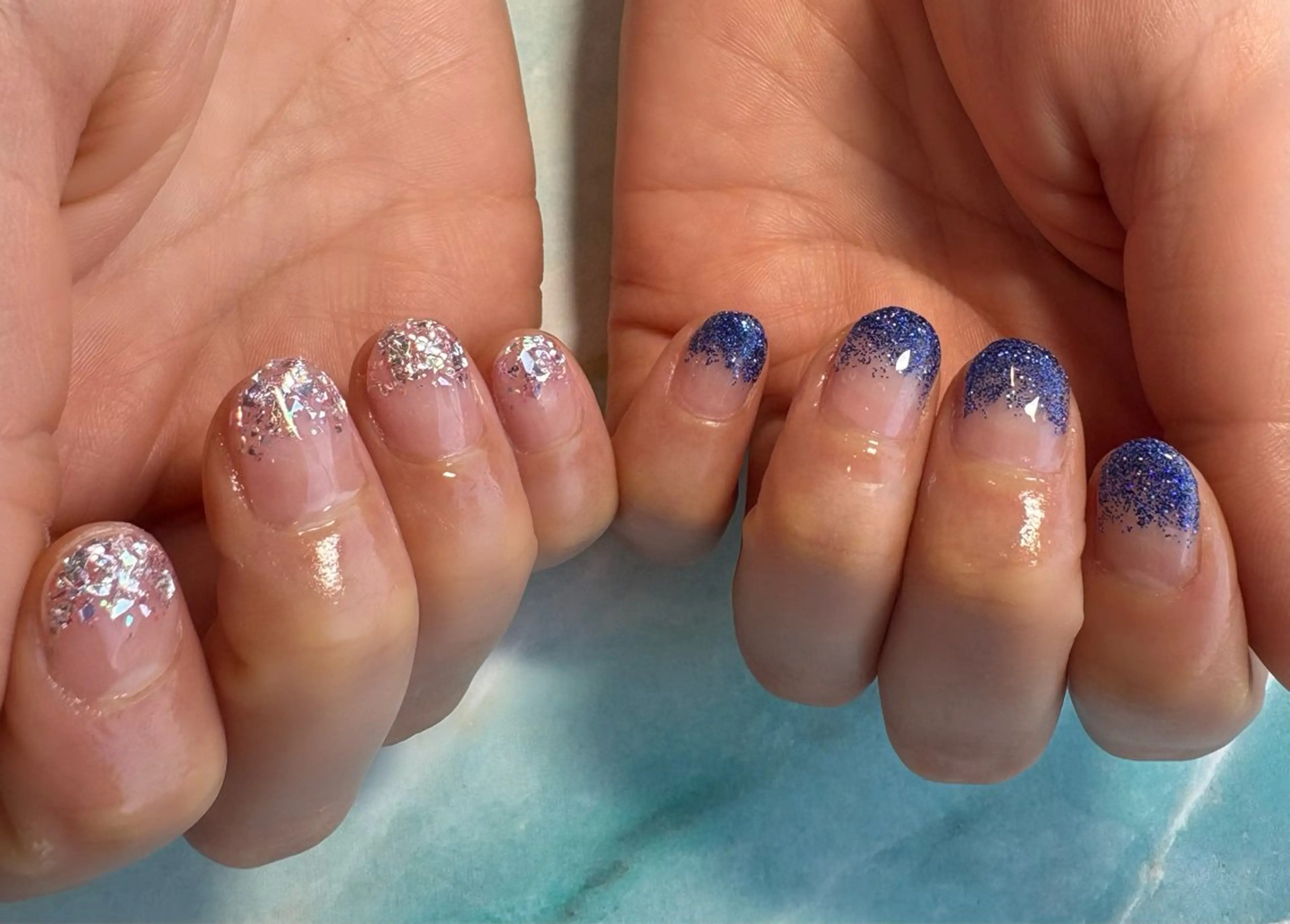 ネイル グラデーション ラメ(グリッター) ラメグラデーション Reas nail kanaのネイルデザイン