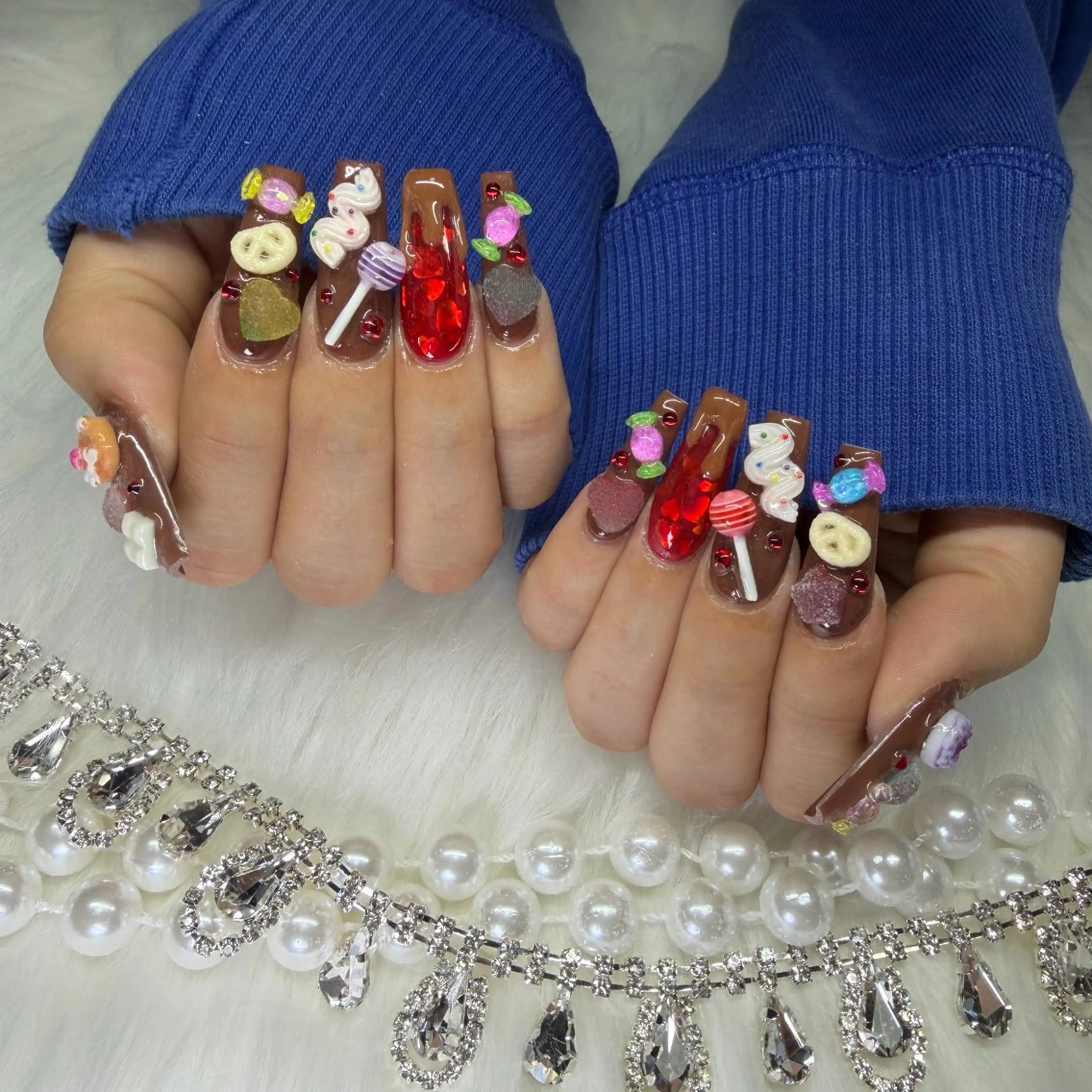 ネイル フレンチネイル ジェルネイル 韓国ネイル ロングネイル マグネットネイル ハンドネイル Nail Salon Growのネイルデザイン