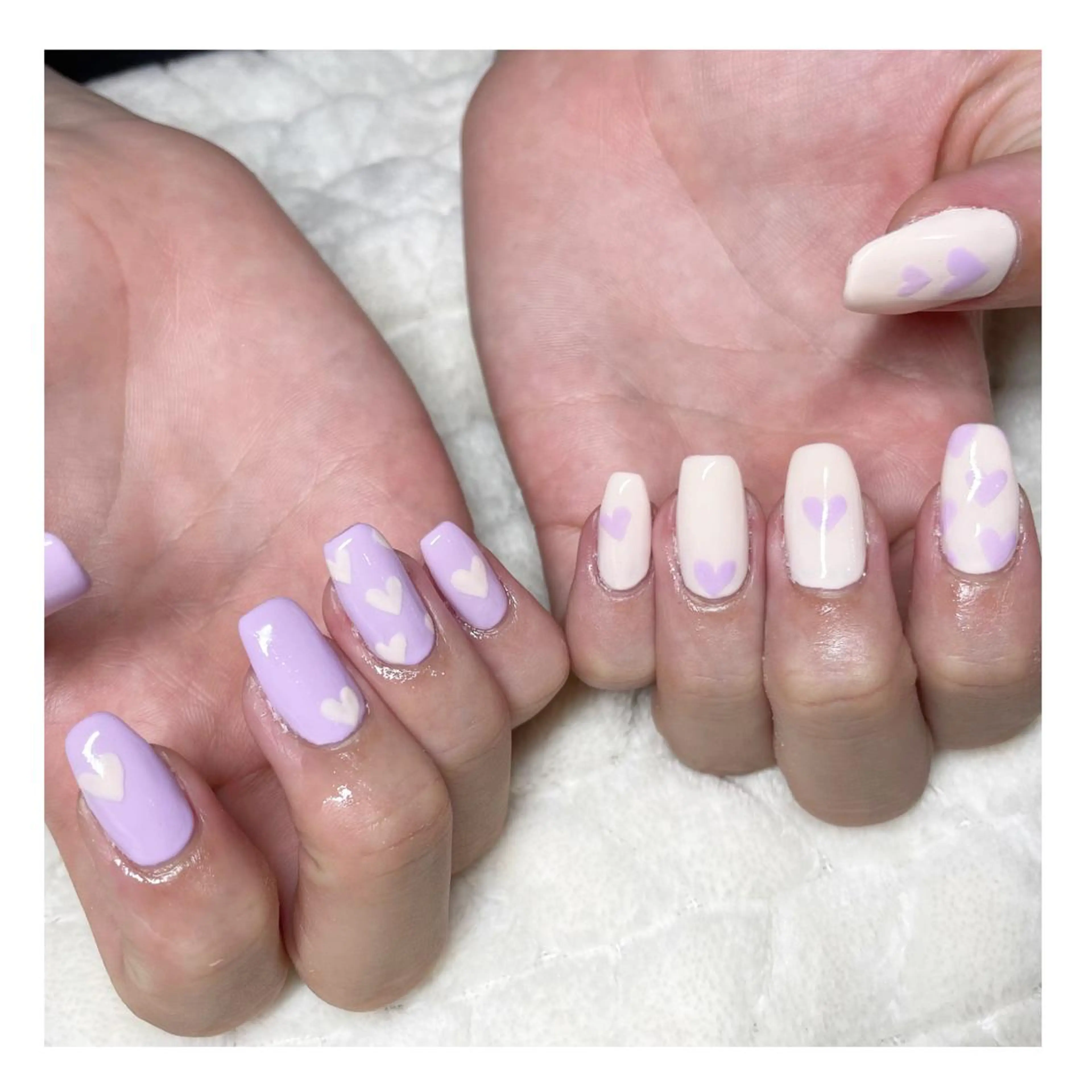 ネイル アートネイル ジェルネイル ハート パステルネイル ハンドネイル LaLa Peach 福岡のマツエク・マツパデザイン