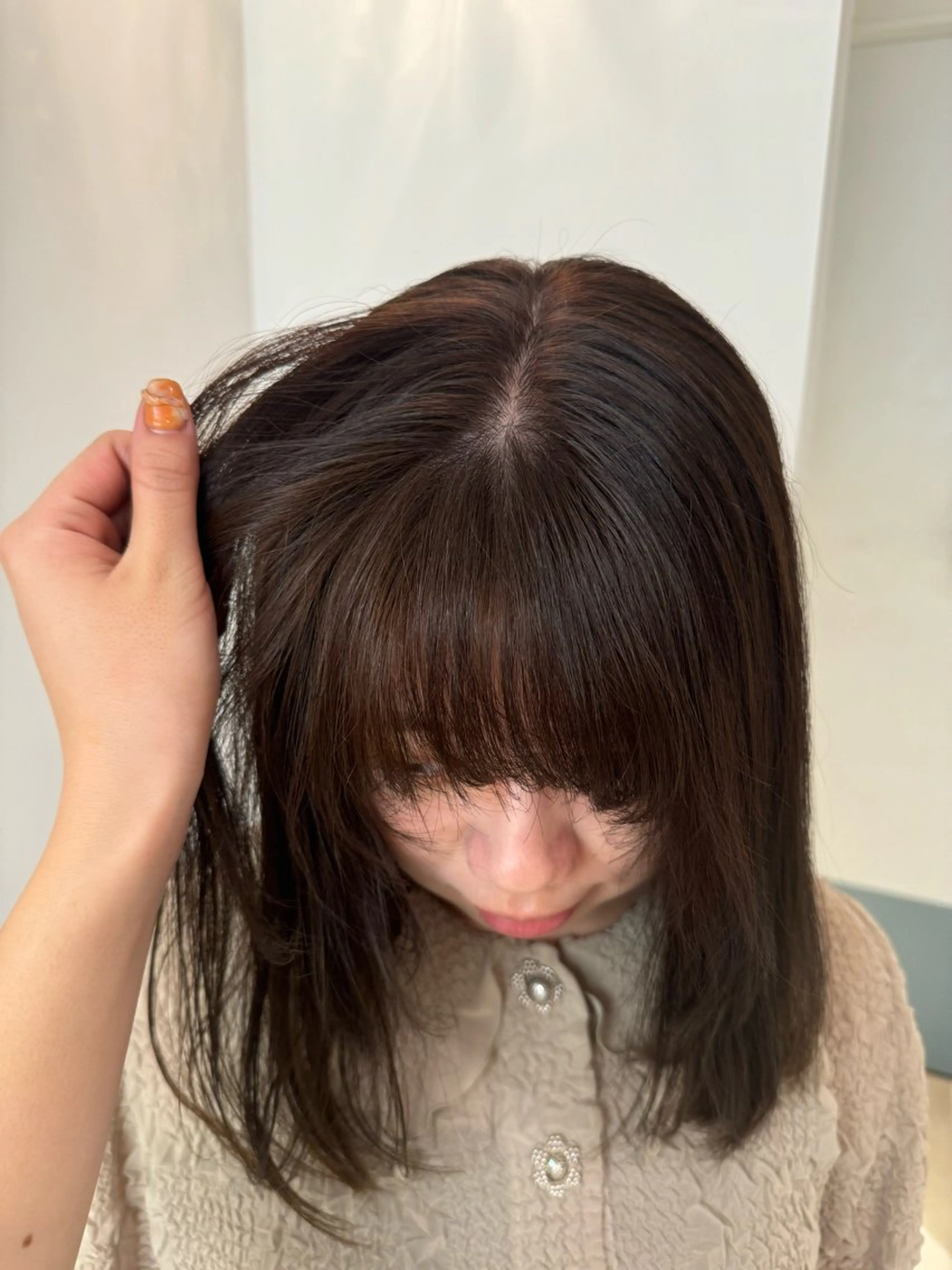 セミロング カラー ベージュカラー ヘアカラー ホリグチ ルナのヘアスタイル