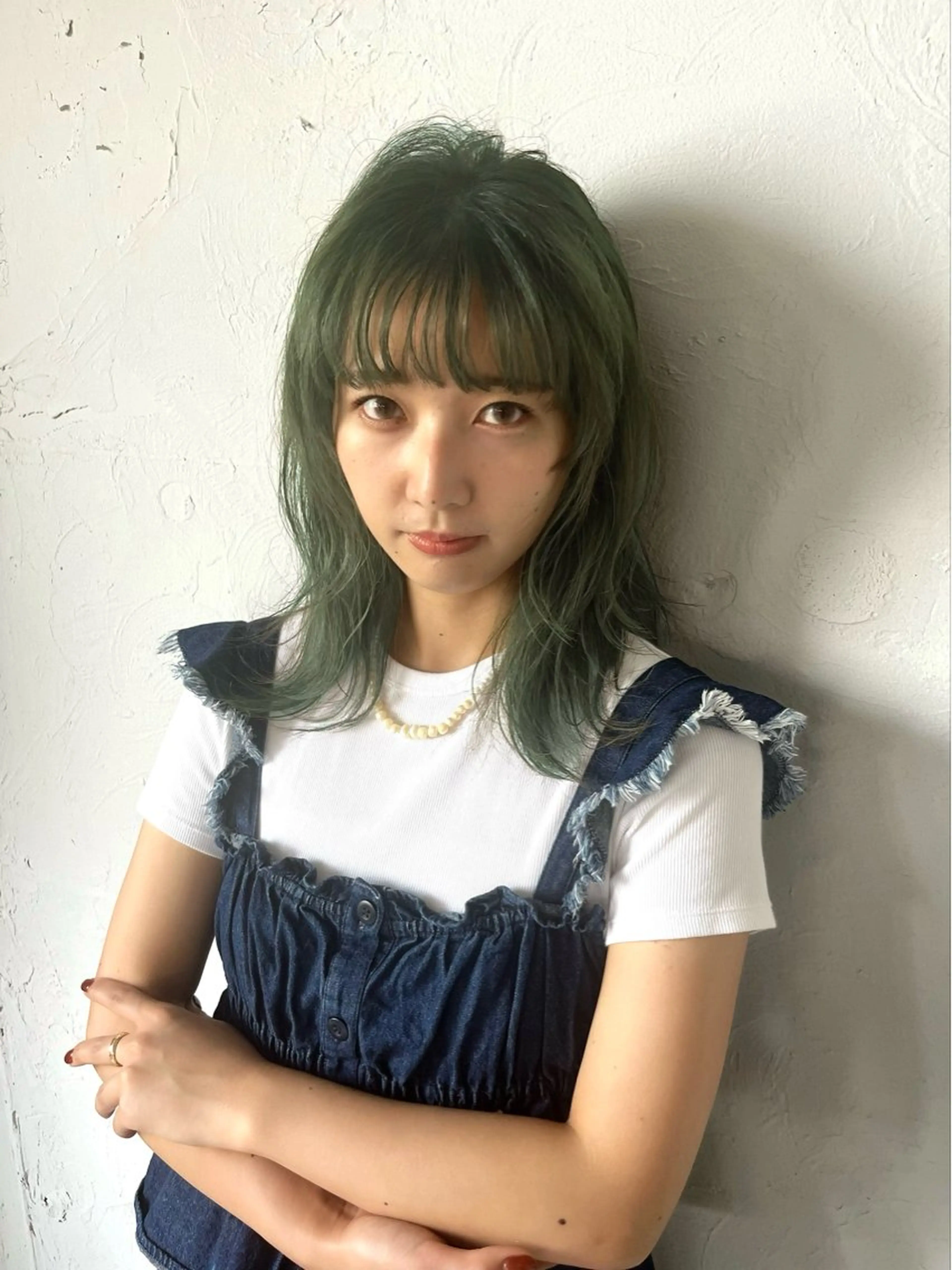 ミディアム カラー 顔まわりレイヤー レイヤーカット カット ヘアカラー トリートメント レイヤーカット/ブラ ウンカラー/河野凜のヘアスタイル