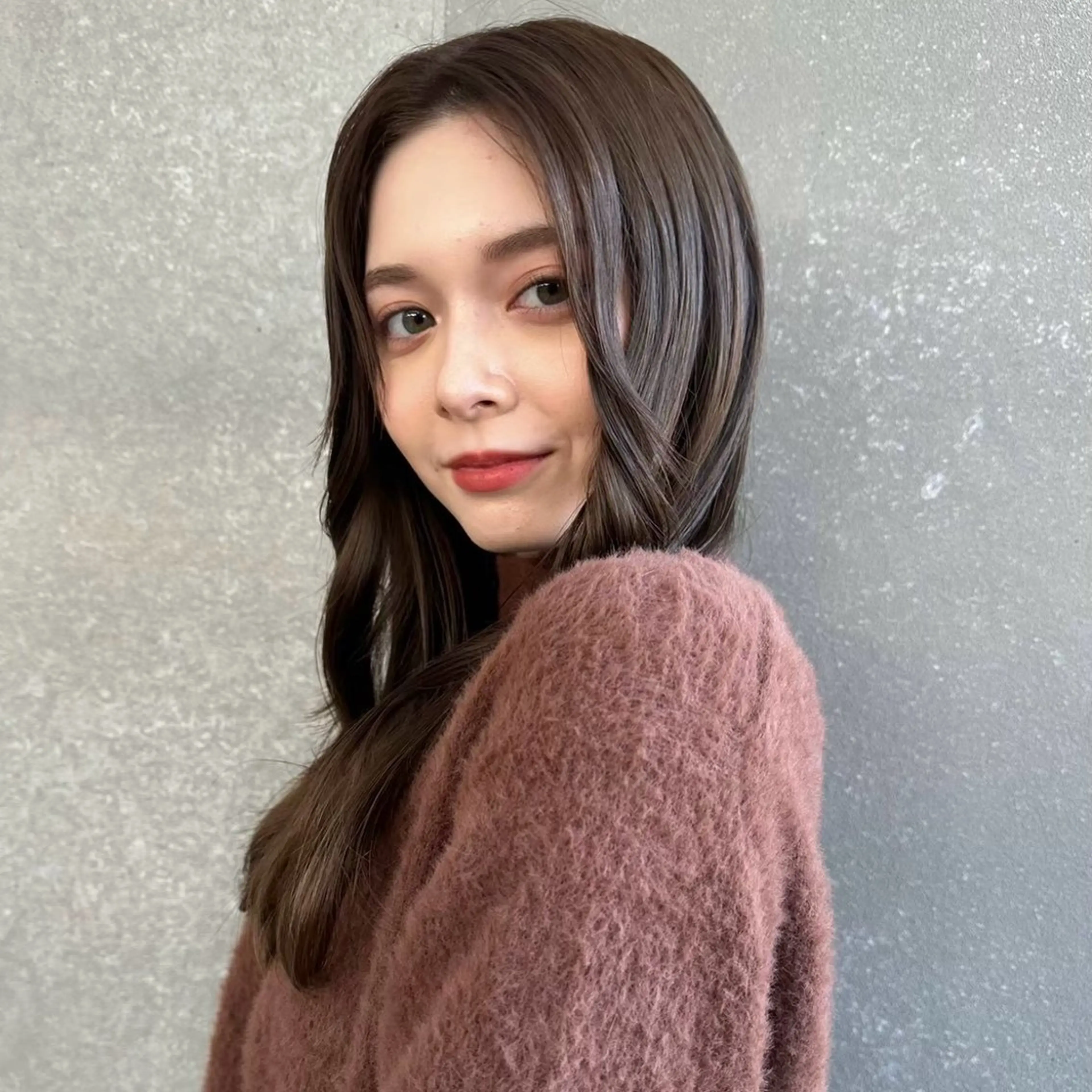 セミロング カラー 透明感カラー/ りおのヘアスタイル