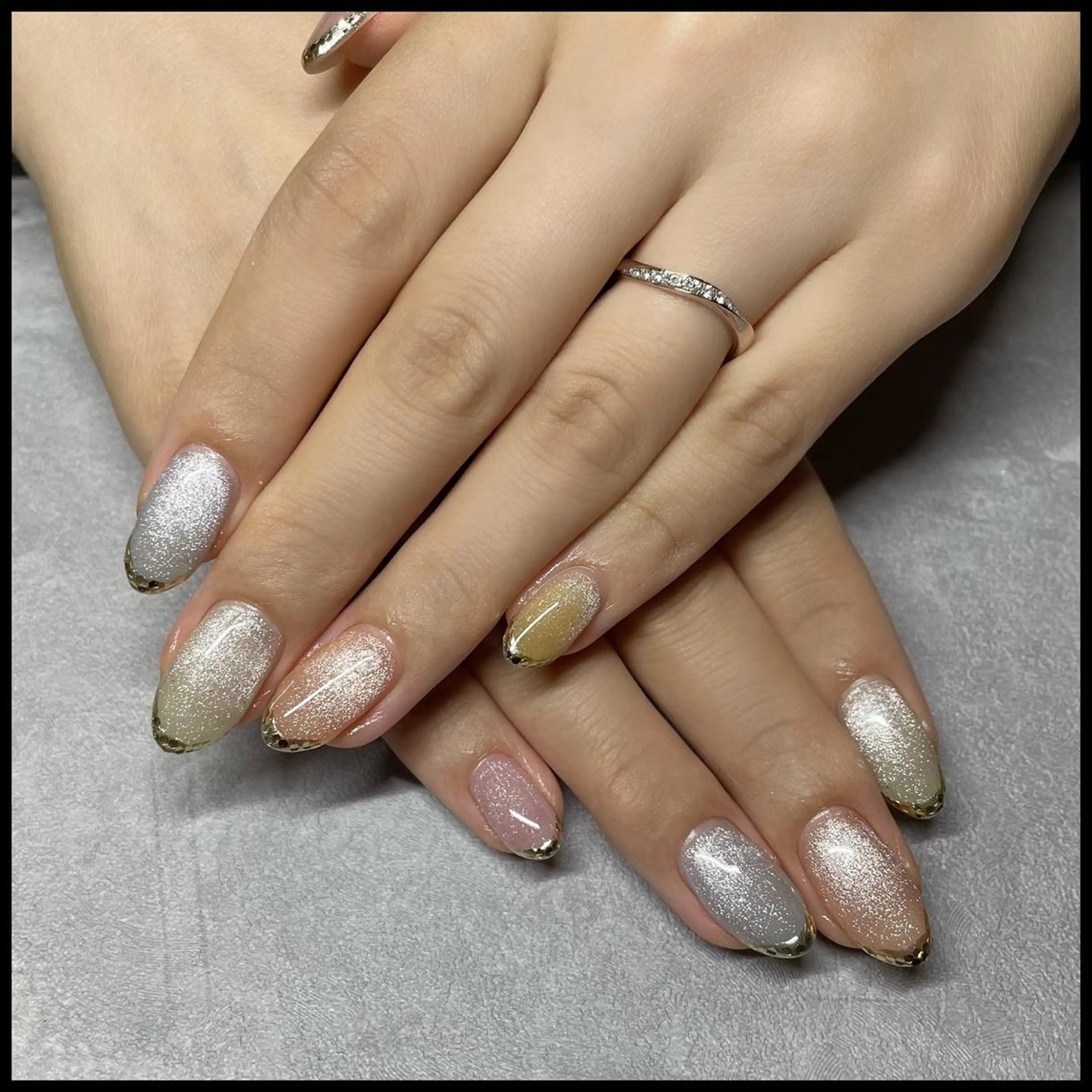 ネイル マグネットネイル パステルネイル NailSalon Mooiのネイルデザイン