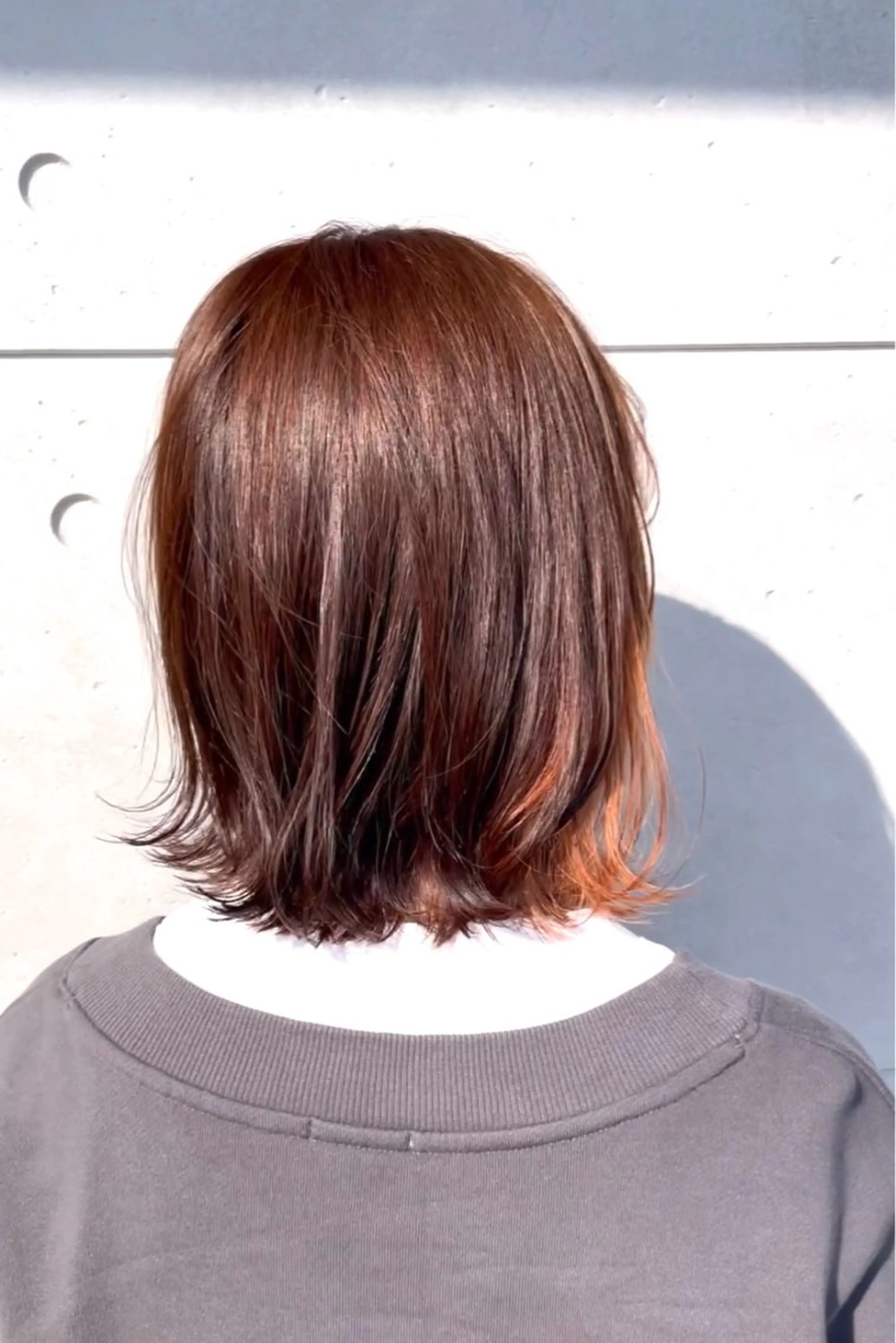 ミディアム カラー インナーカラー オレンジ GRANDEUR焼津 /森田まゆ🎀のヘアスタイル