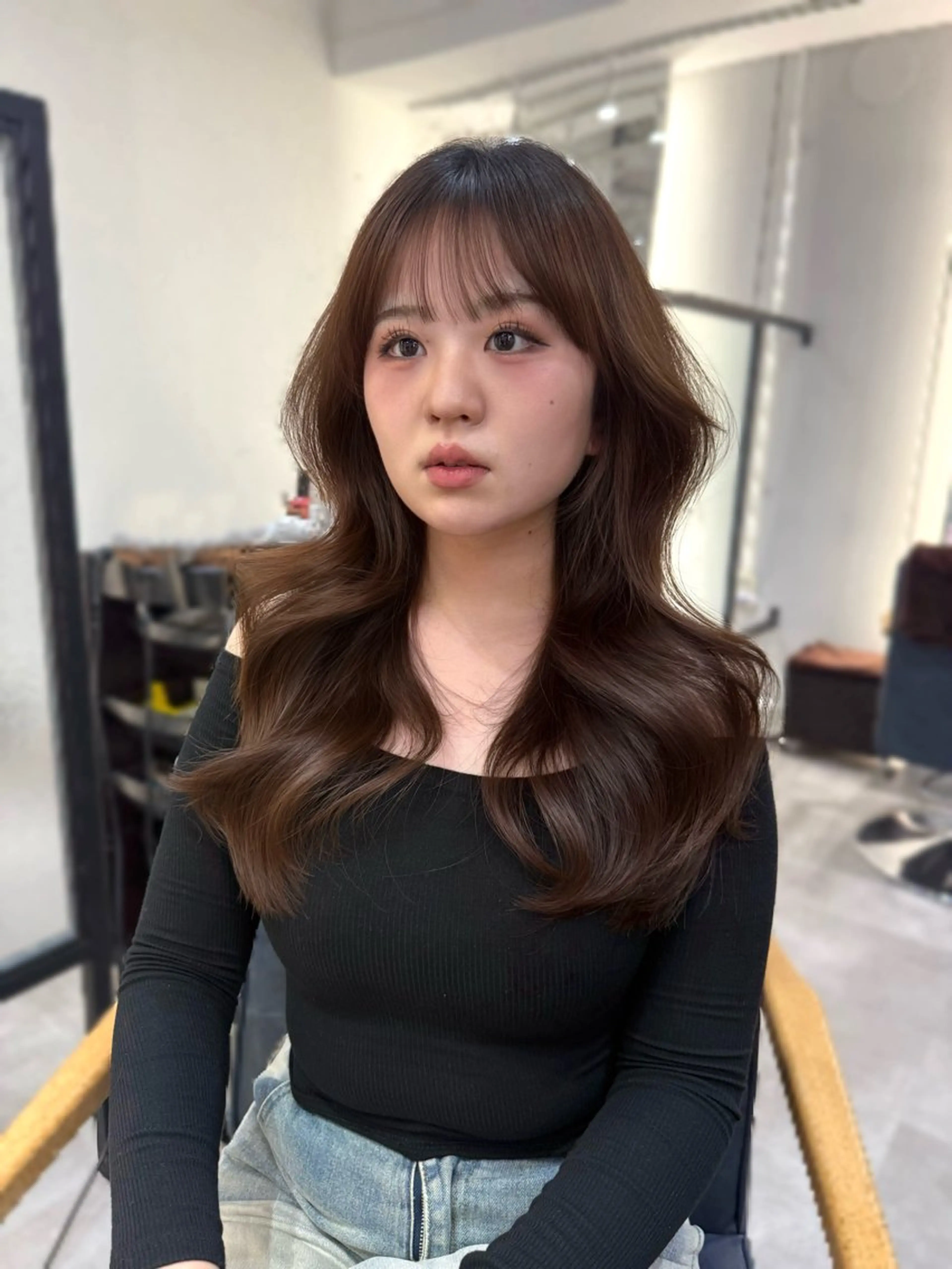 ロング 韓国風ヘア 韓国風パーマ/ 菅沼 成郷のヘアスタイル