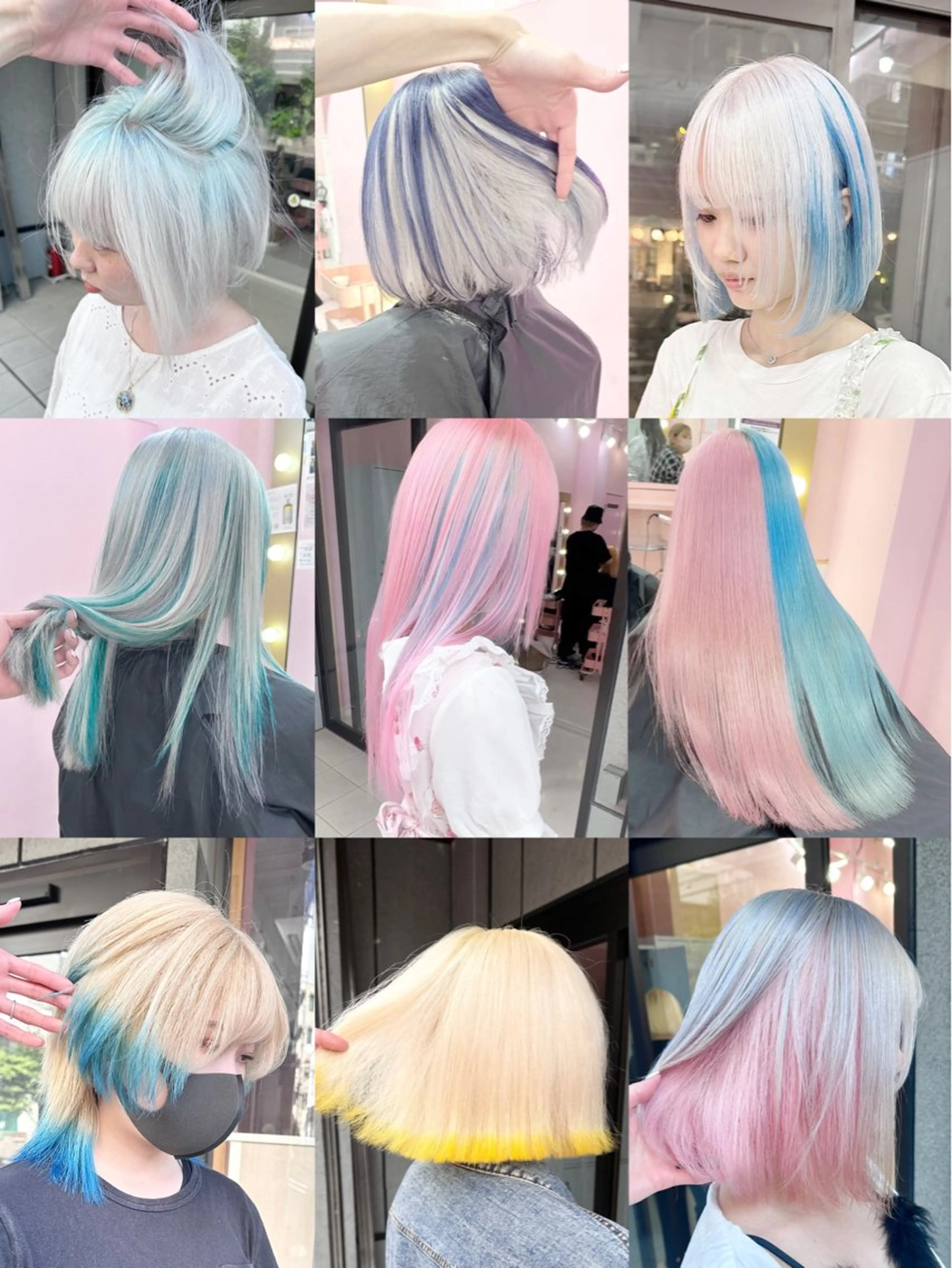 セミロング カラー ヘアカラー トリートメント ❄️💛エクステ ブリーチ❄️yukiのヘアスタイル