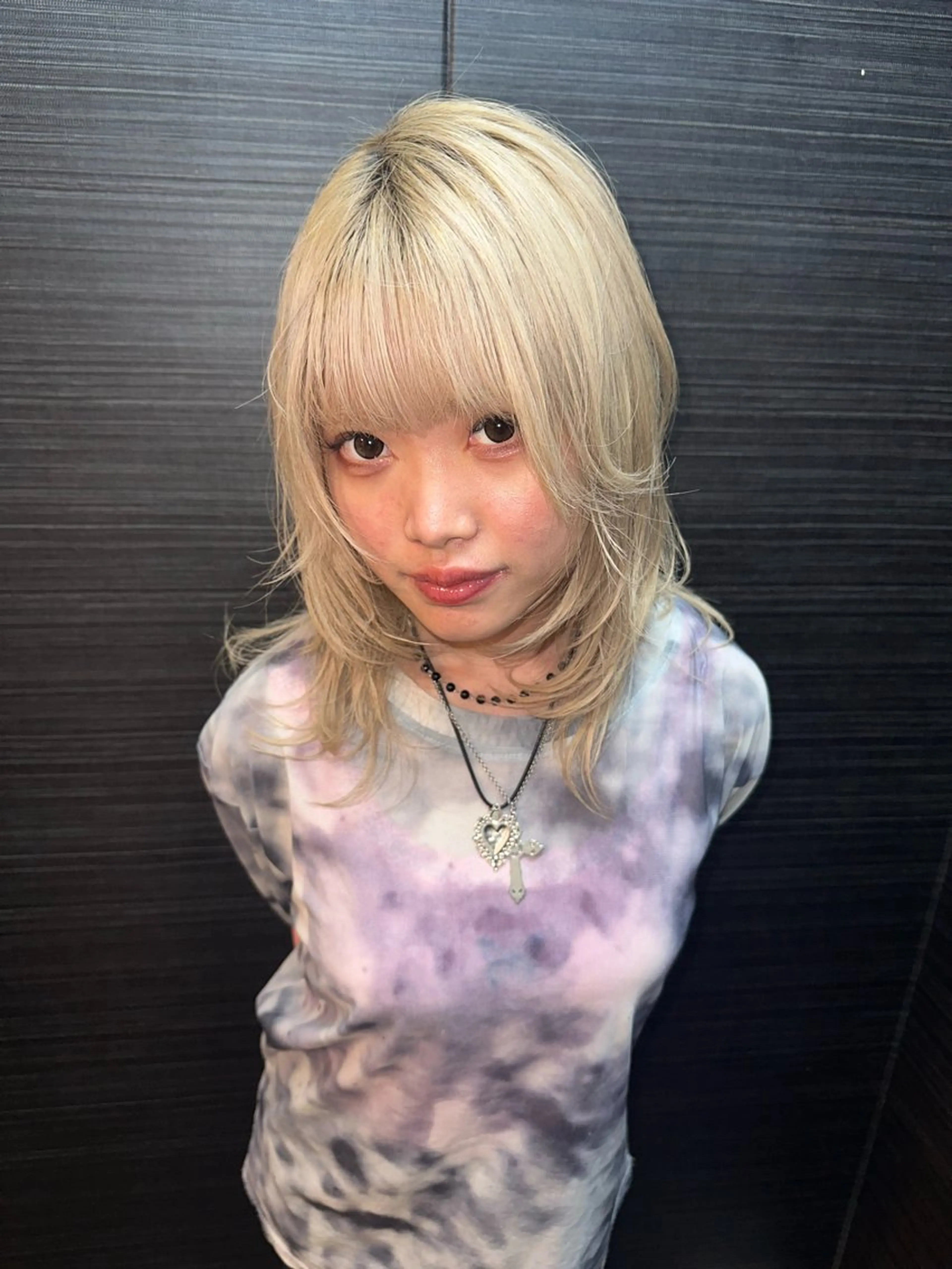 ロング カラー ブリーチ ケアブリーチ デザインカラー ダブルカラー イヤリングカラー カット ヘアカラー ユウ✩.*˚/メンズ 特化/シャドウパーマのヘアスタイル