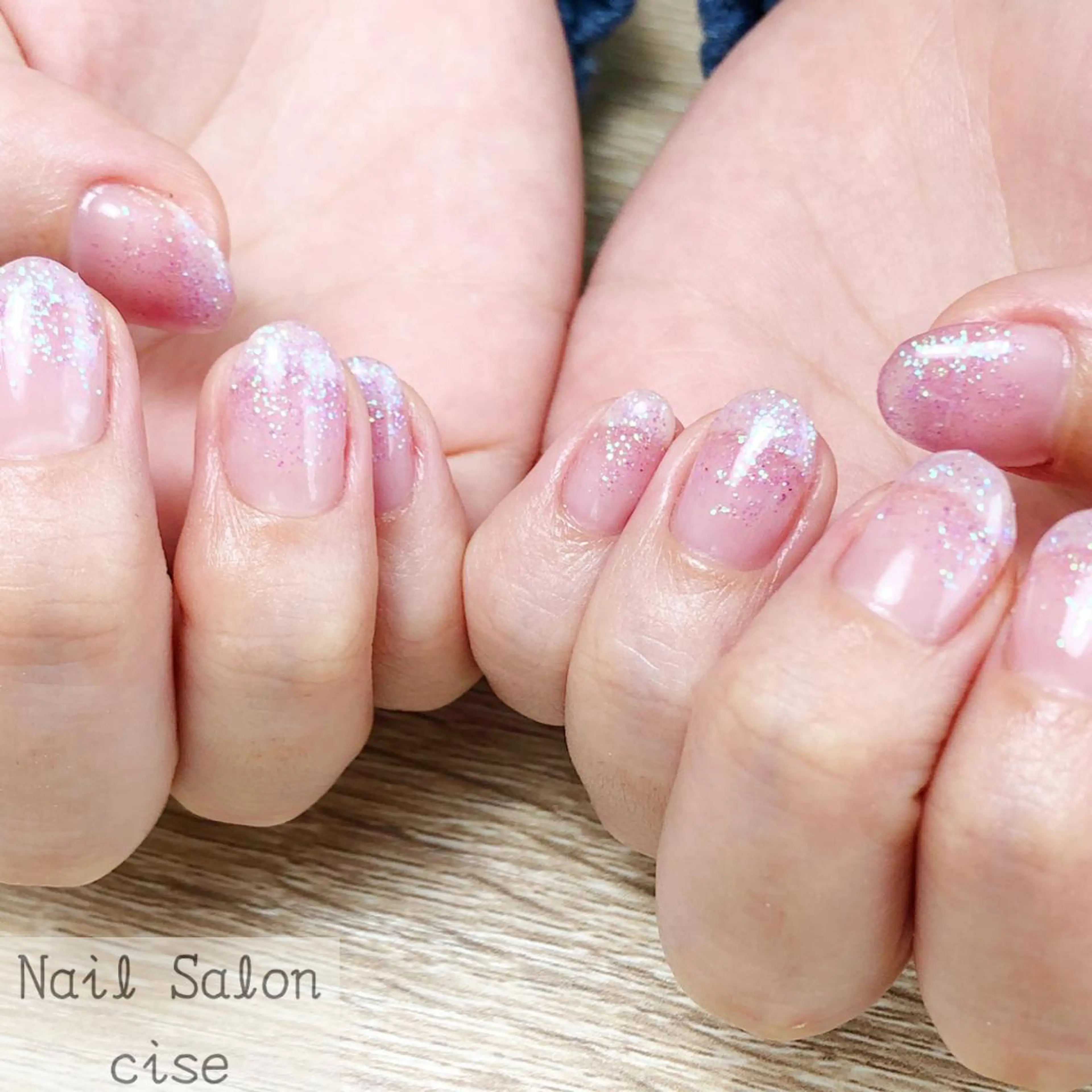 ネイル グラデーション ラメ(グリッター) ラメグラデーション パープル ハンドネイル Nail Salon ciseのネイルデザイン