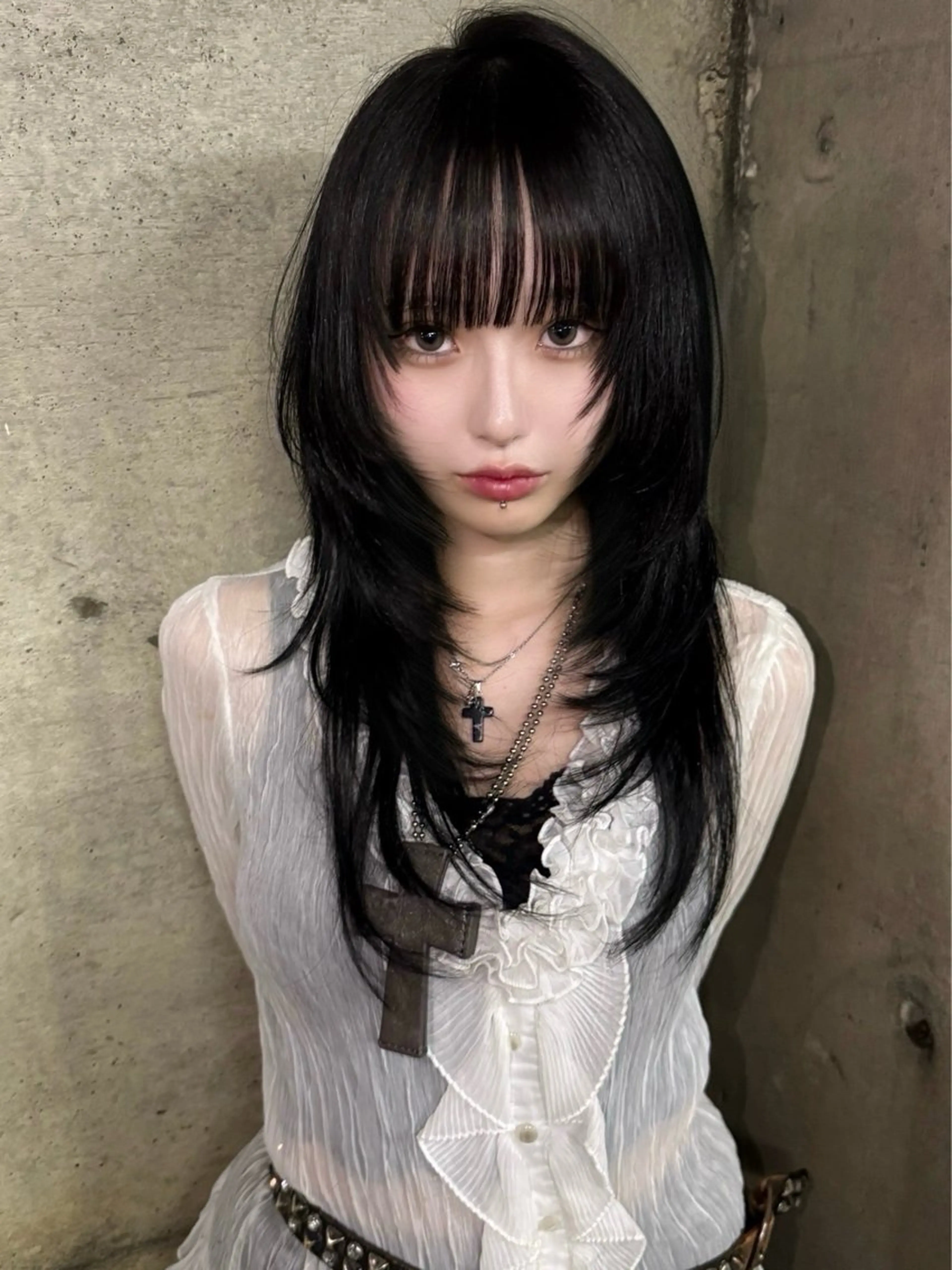 セミロング 小顔カット カット レイヤー/ハッシュ カットHARUのヘアスタイル