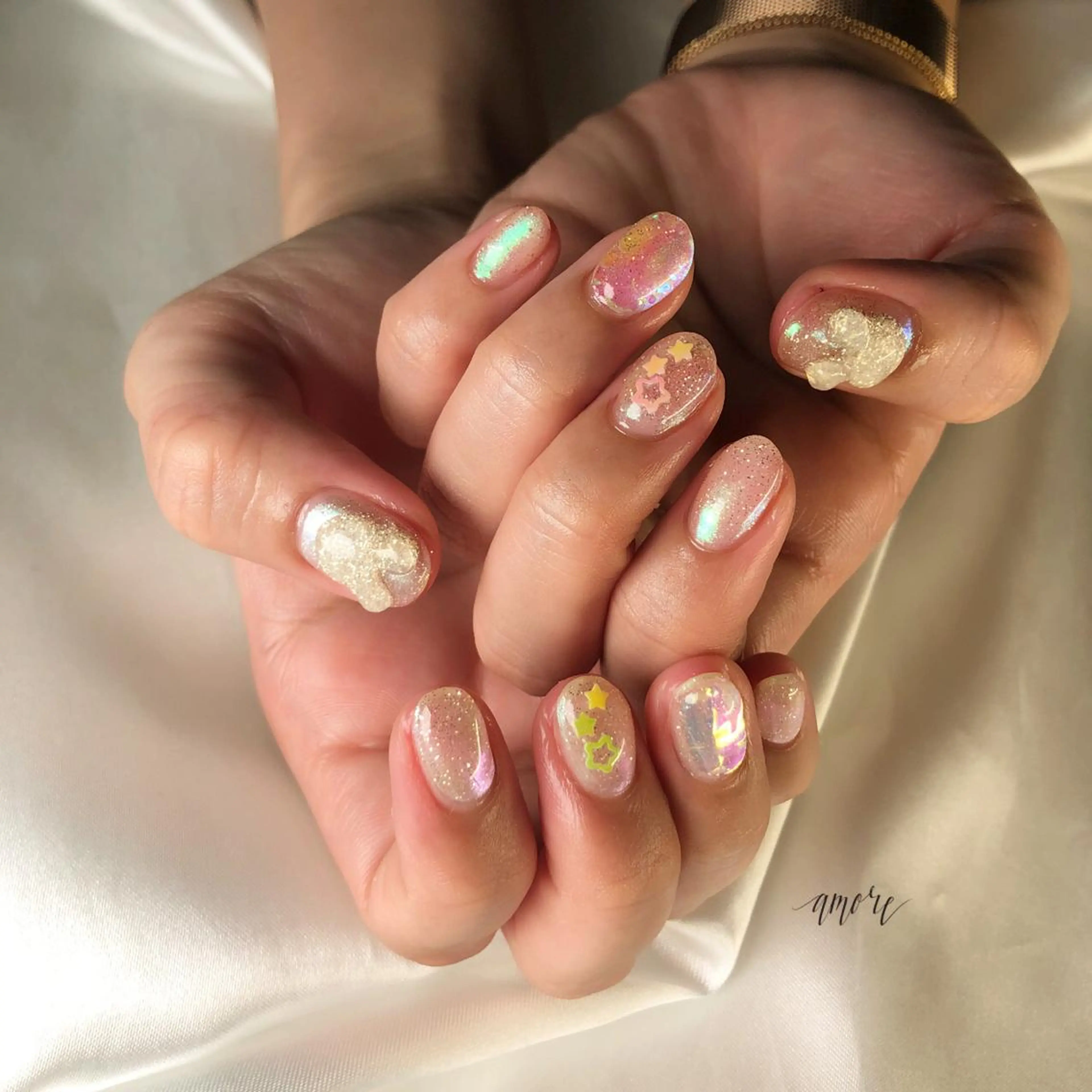 ネイル ジェルネイル 氷ネイル・うるうるネイル マグネットネイル ミラーネイル ニュアンスネイル You kyehwaのネイルデザイン