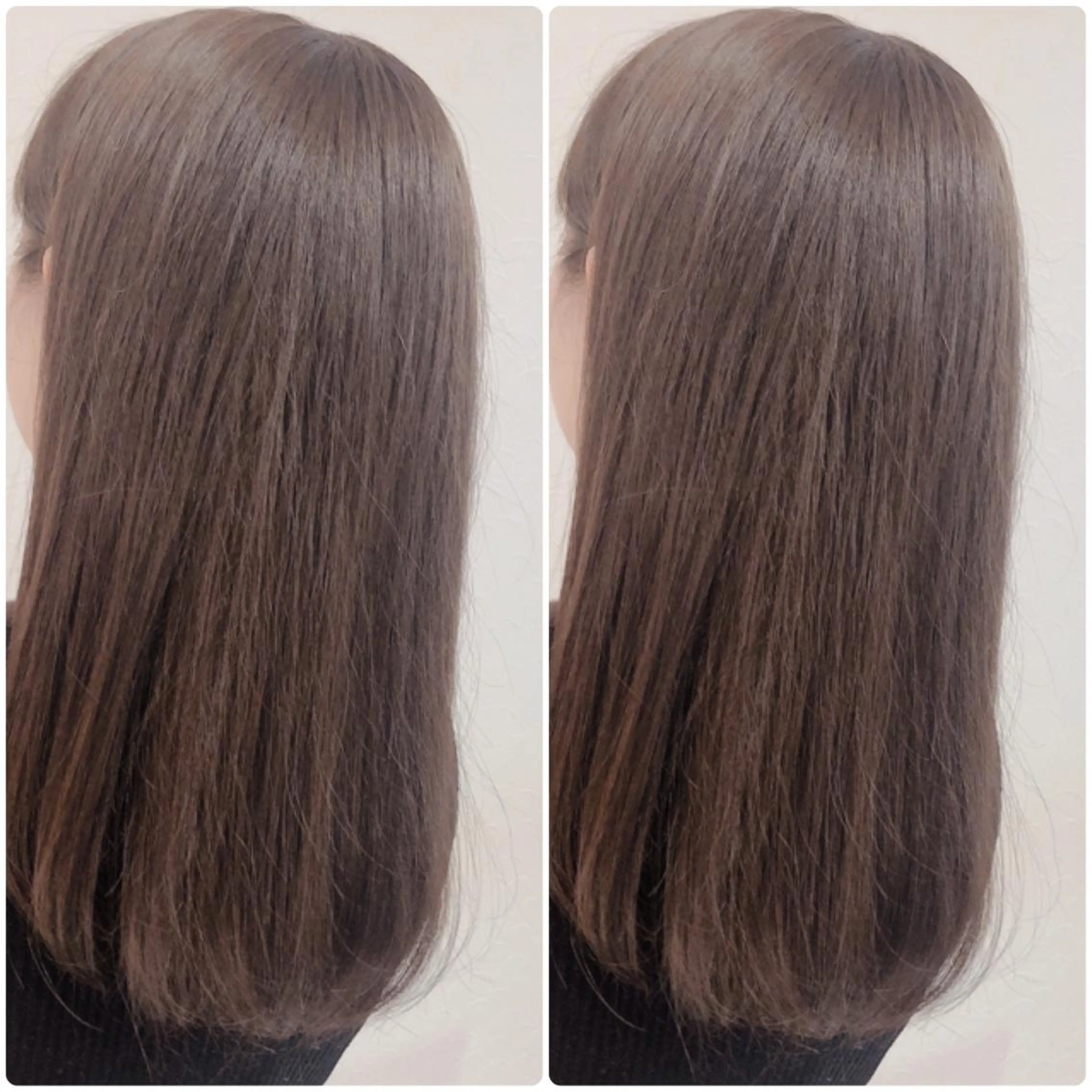 セミロング カラー 透明感カラー オリーブグレー トップスタイリスト 🧸中島梨穂🧸のヘアスタイル