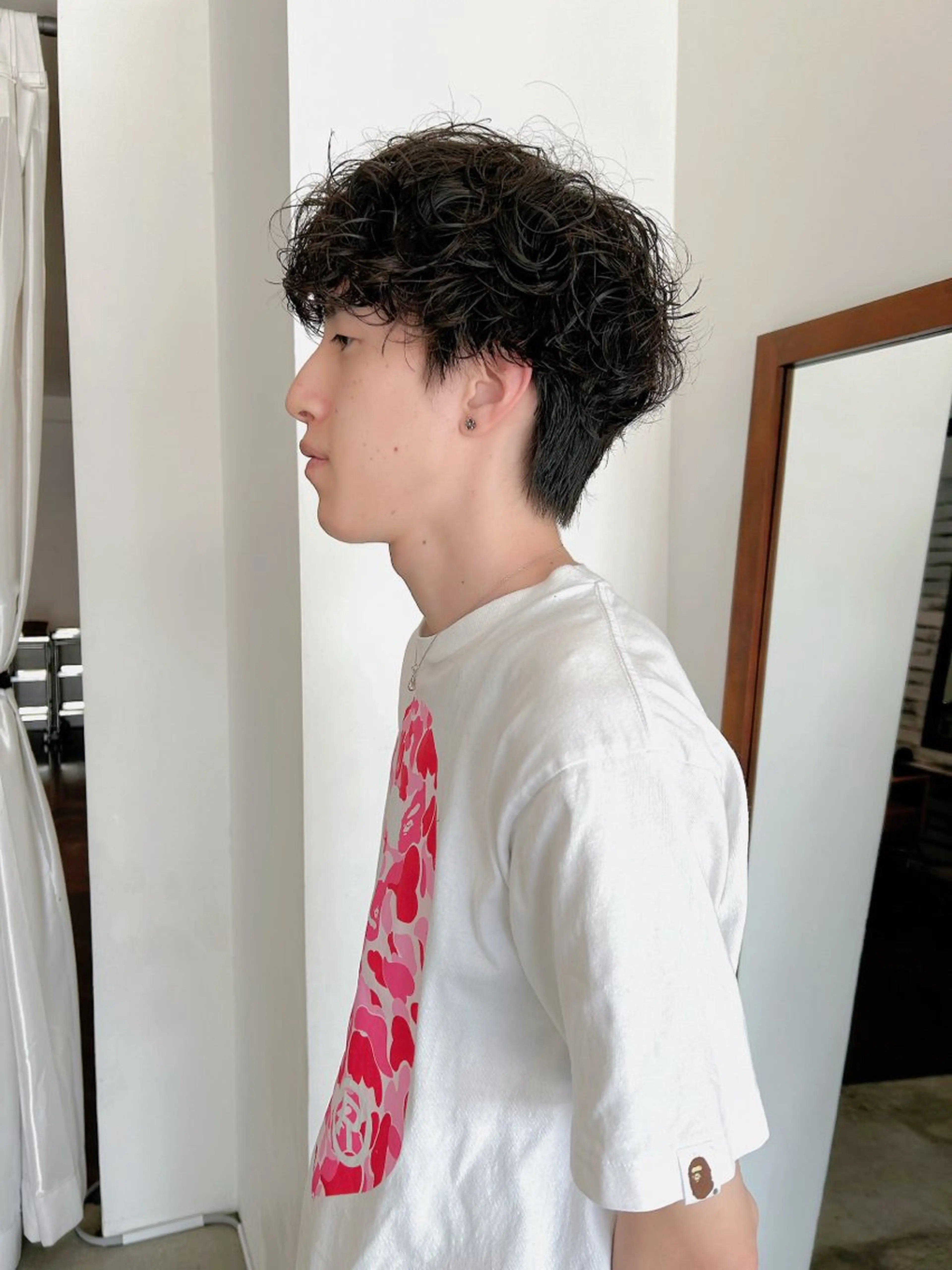 メンズ カット パーマ 浅野 敬亮のヘアスタイル