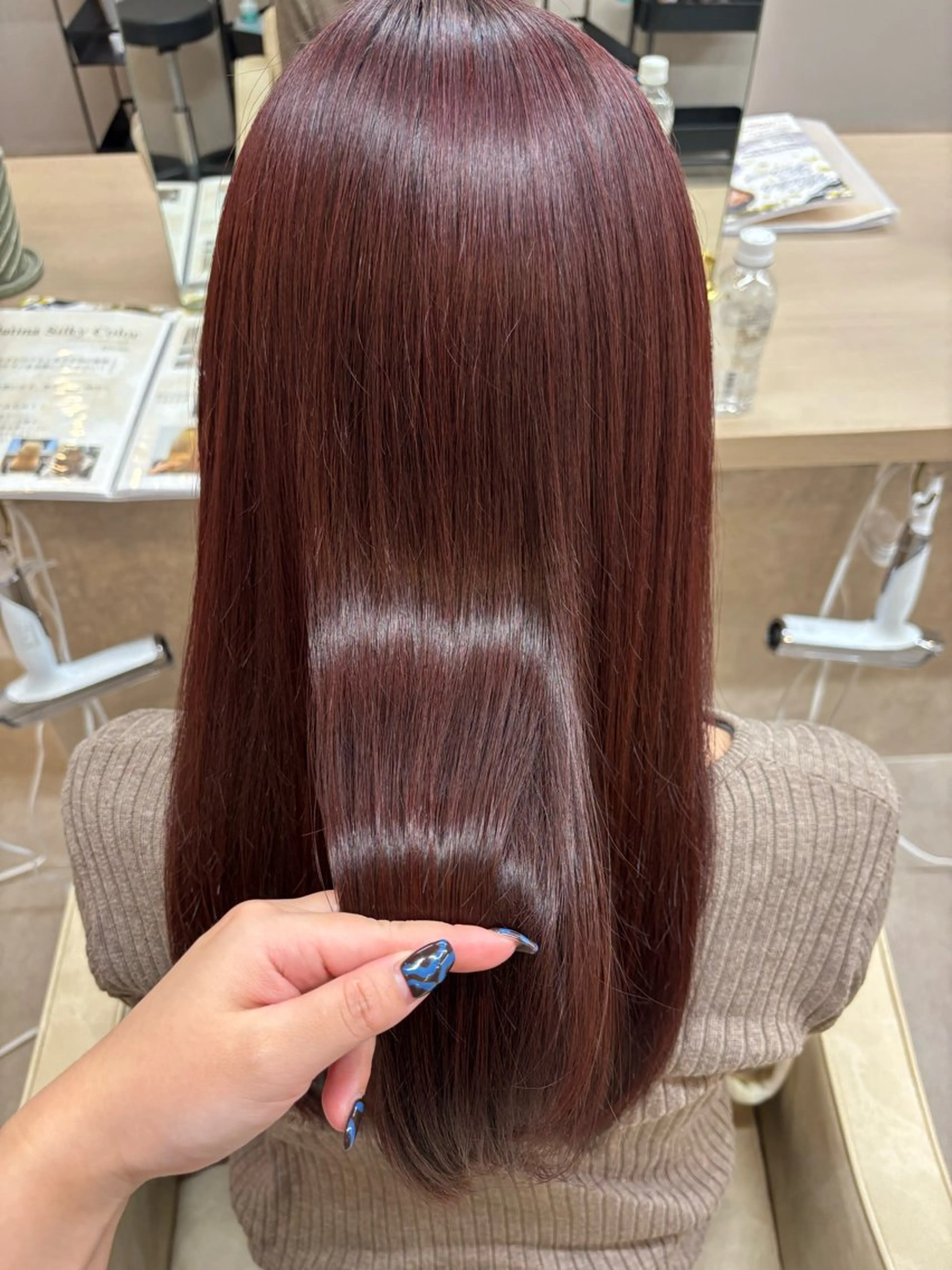 ロング カラー カット ヘアカラー ボブ/顔周りレイヤー 🎀momoka🎀のヘアスタイル