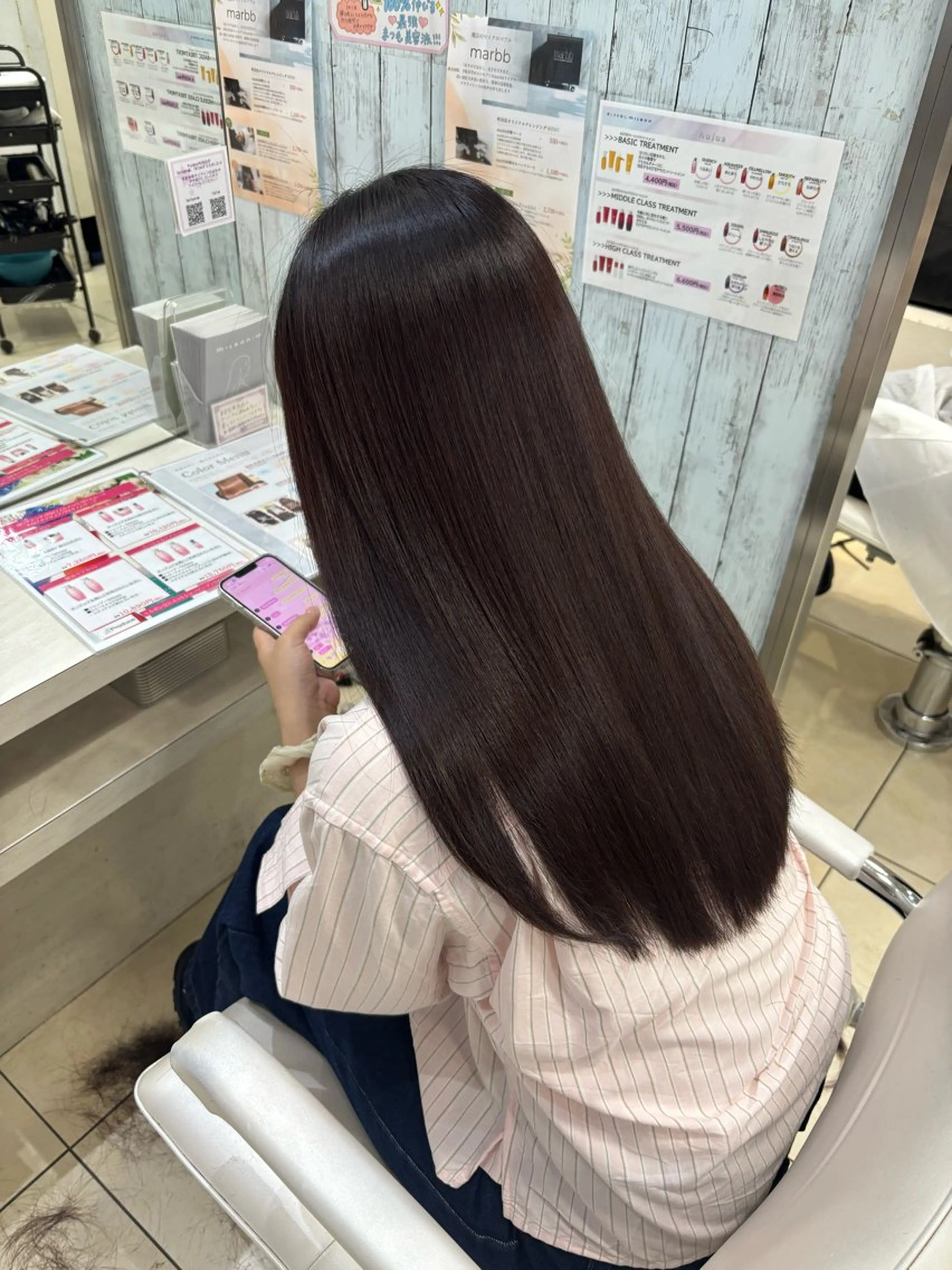 ロング カラー ヘアカラー トリートメント 🎀ゆい🎀 髪質改善カラー🎀のヘアスタイル