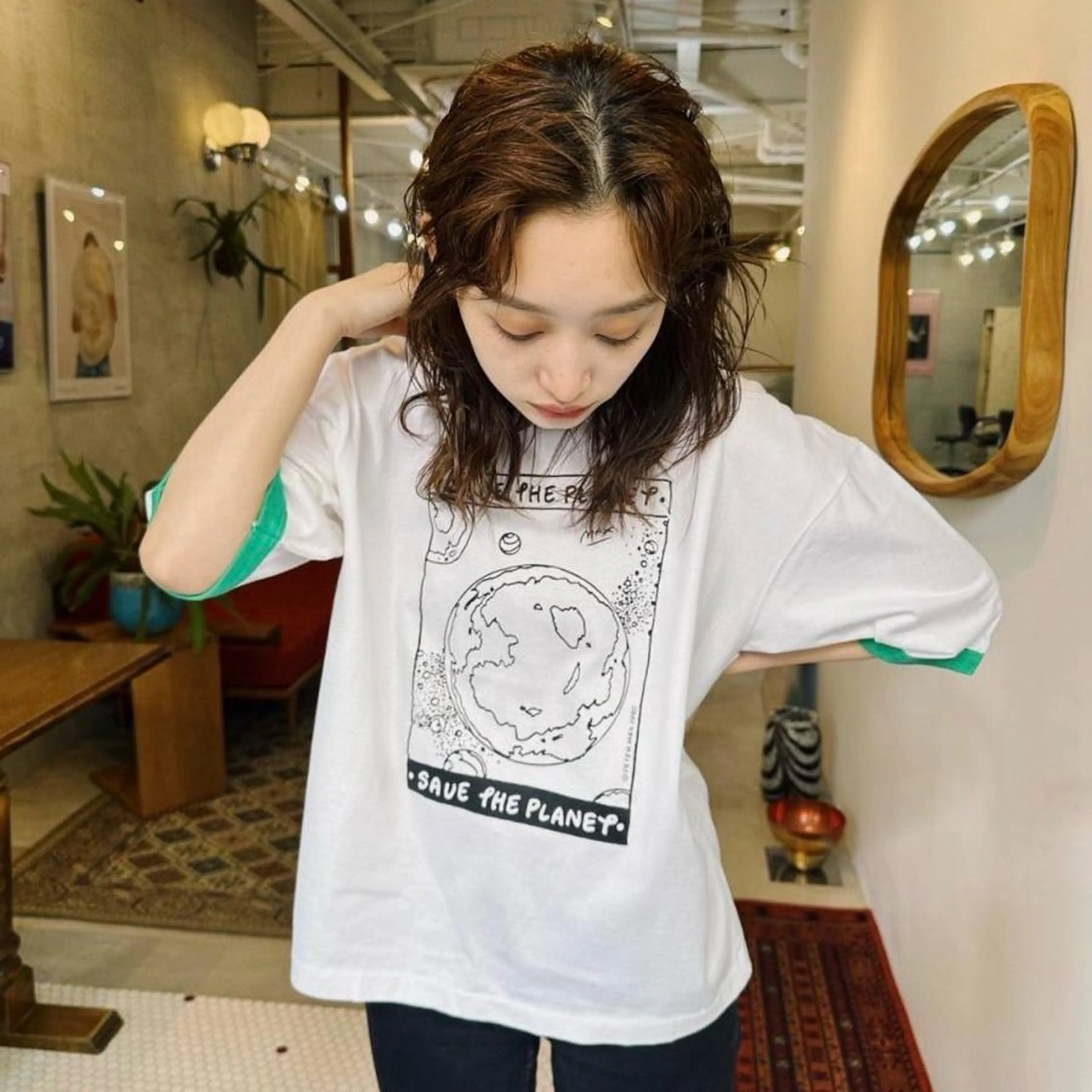 ミディアム 柳瀬 和香奈のヘアスタイル