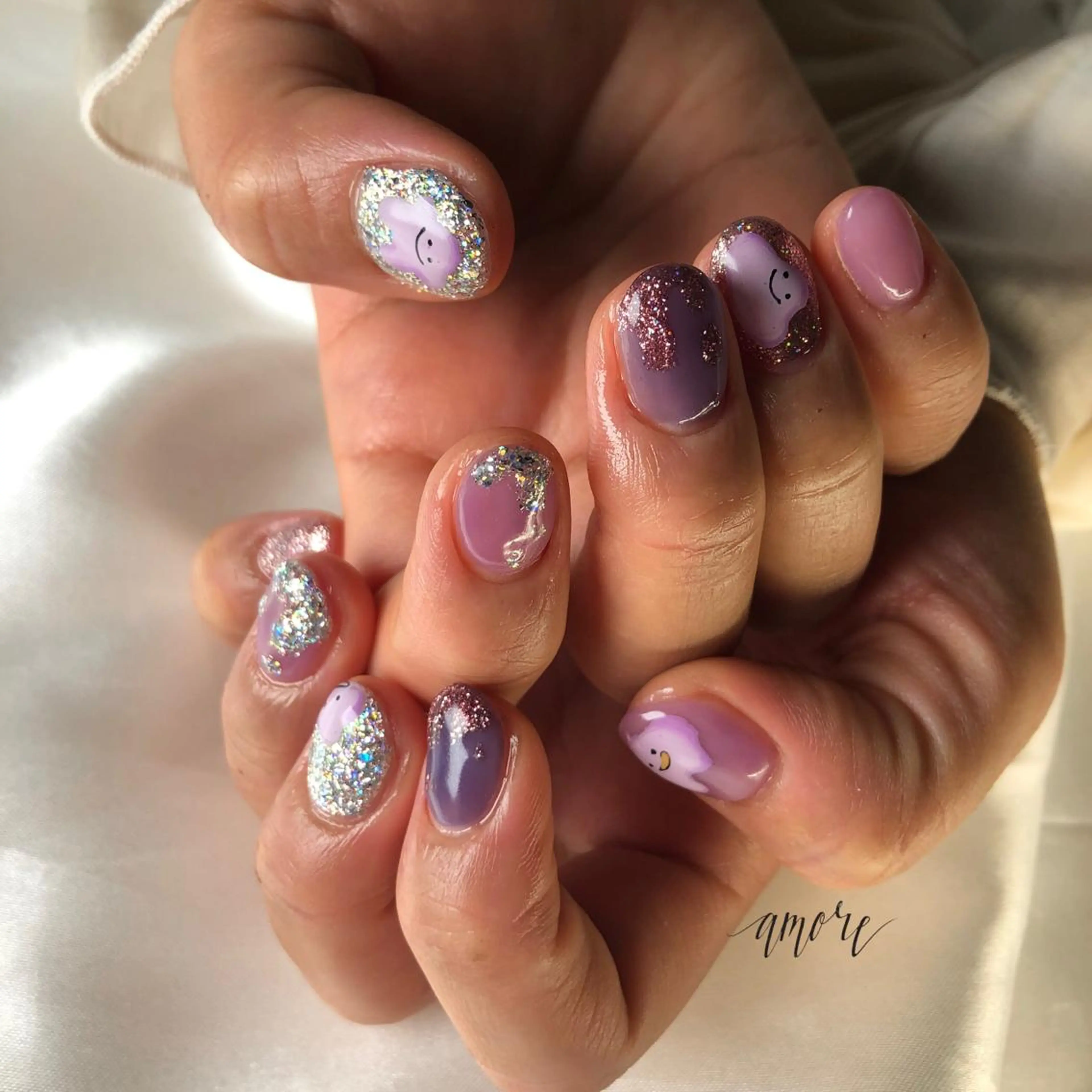 ネイル ジェルネイル 氷ネイル・うるうるネイル キラキラネイル マグネットネイル ミラーネイル You kyehwaのネイルデザイン