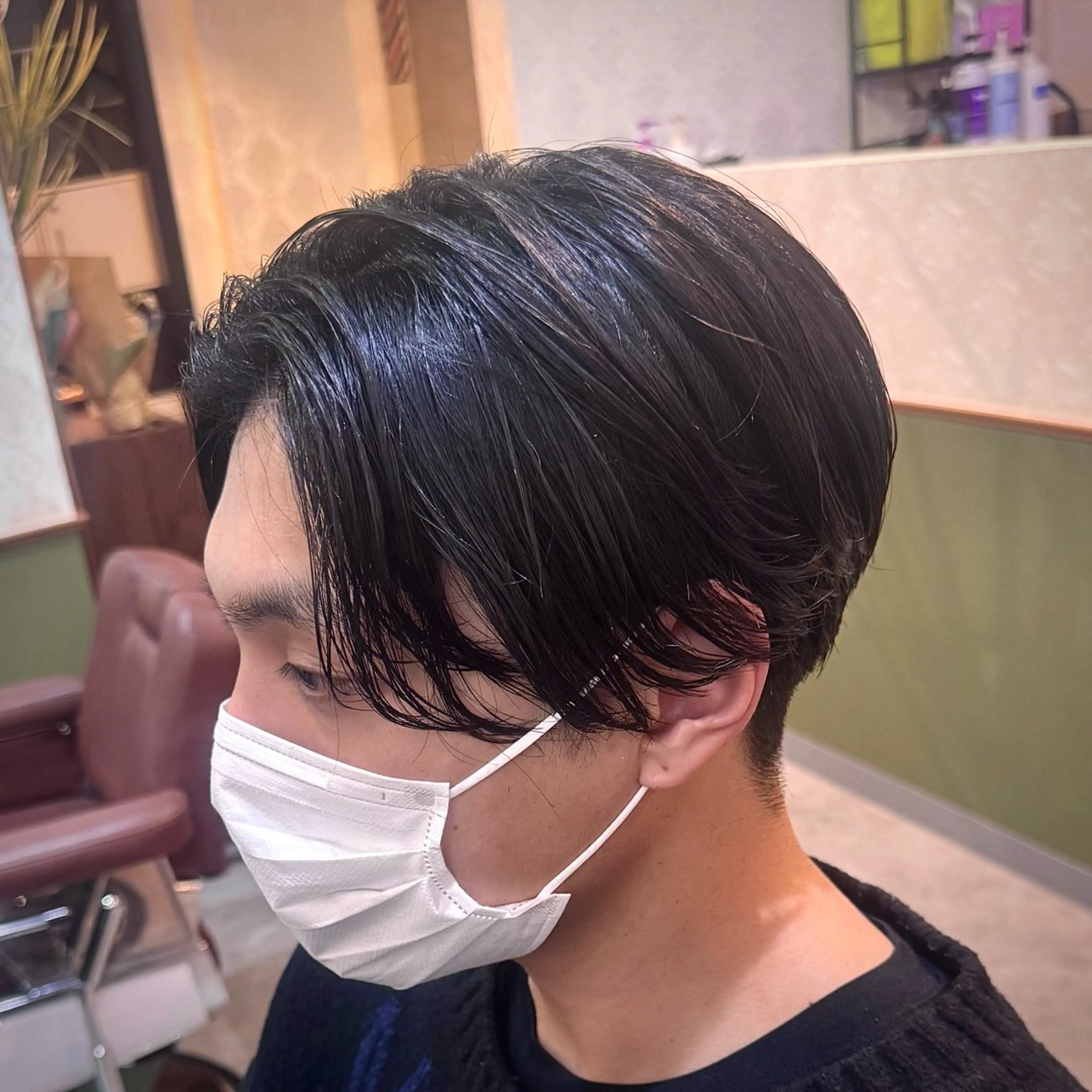 ショート メンズ センターパート カット 立川メンズカット/ メンズパーマ💈三上のヘアスタイル