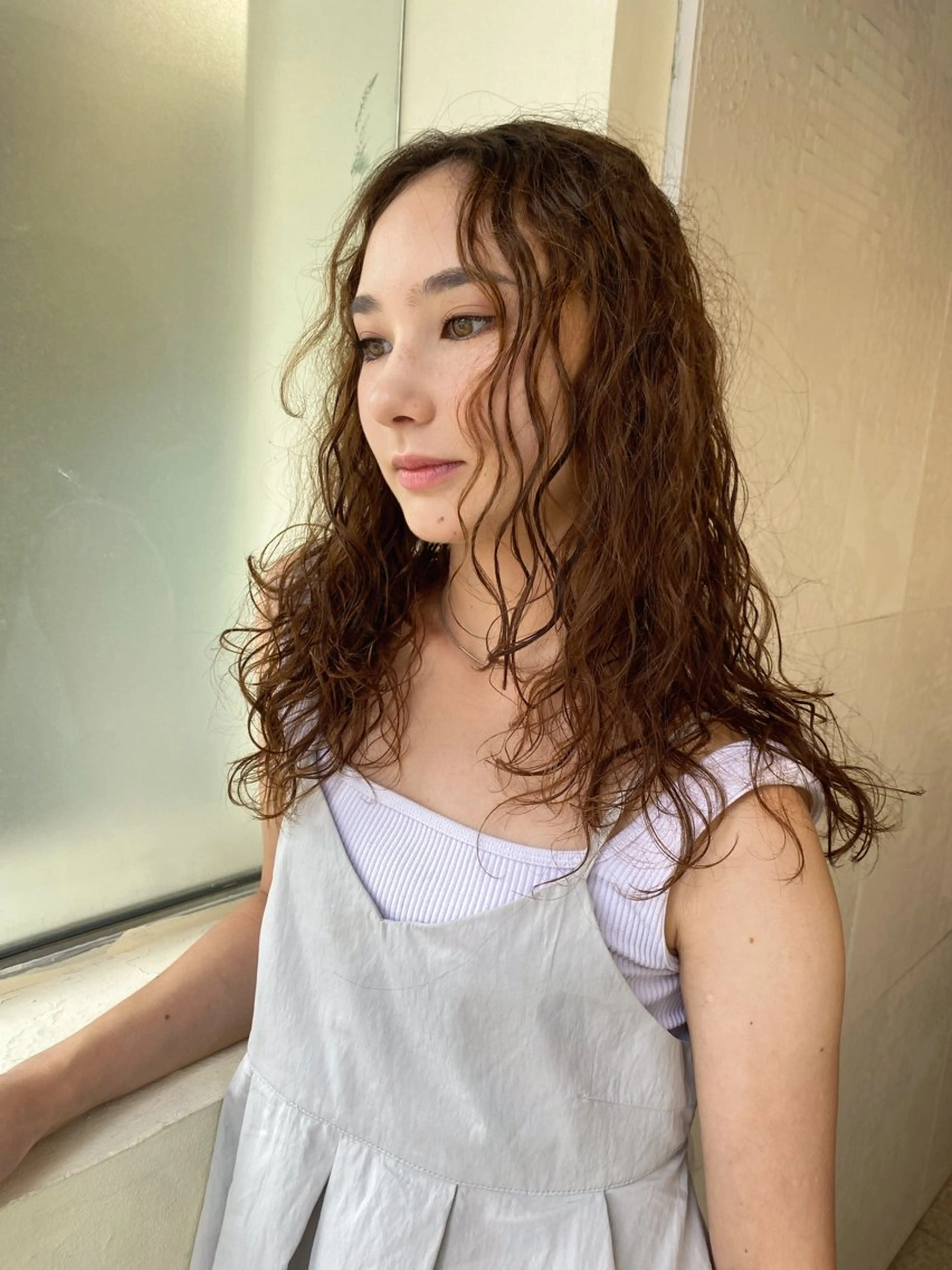 ロング パーマ miumiu/恵比寿 カットモデル募集のヘアスタイル