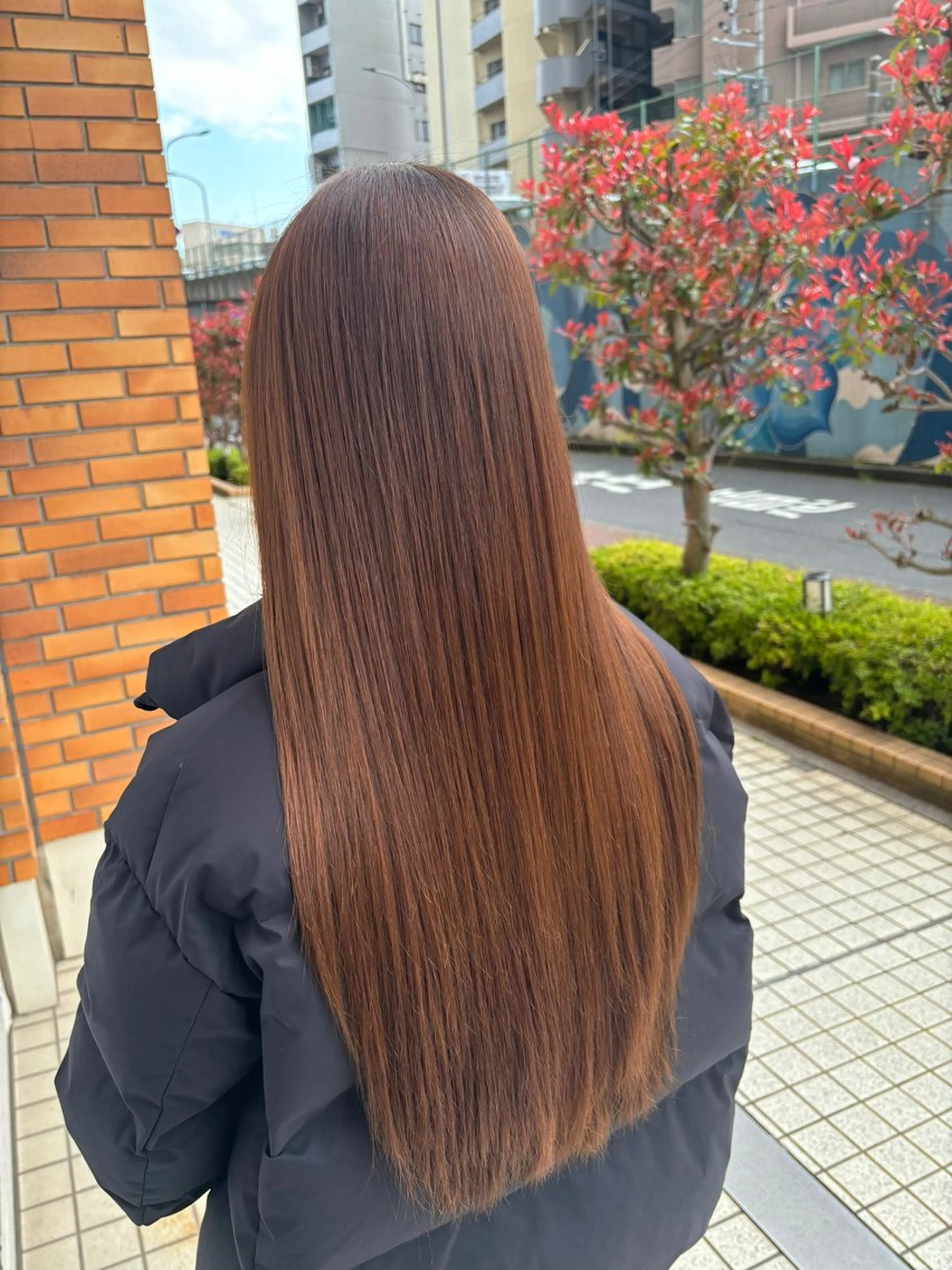 カラー ブリーチ ダブルカラー ブリーチなしカラー ヘアカラー 香野 優子のヘアスタイル