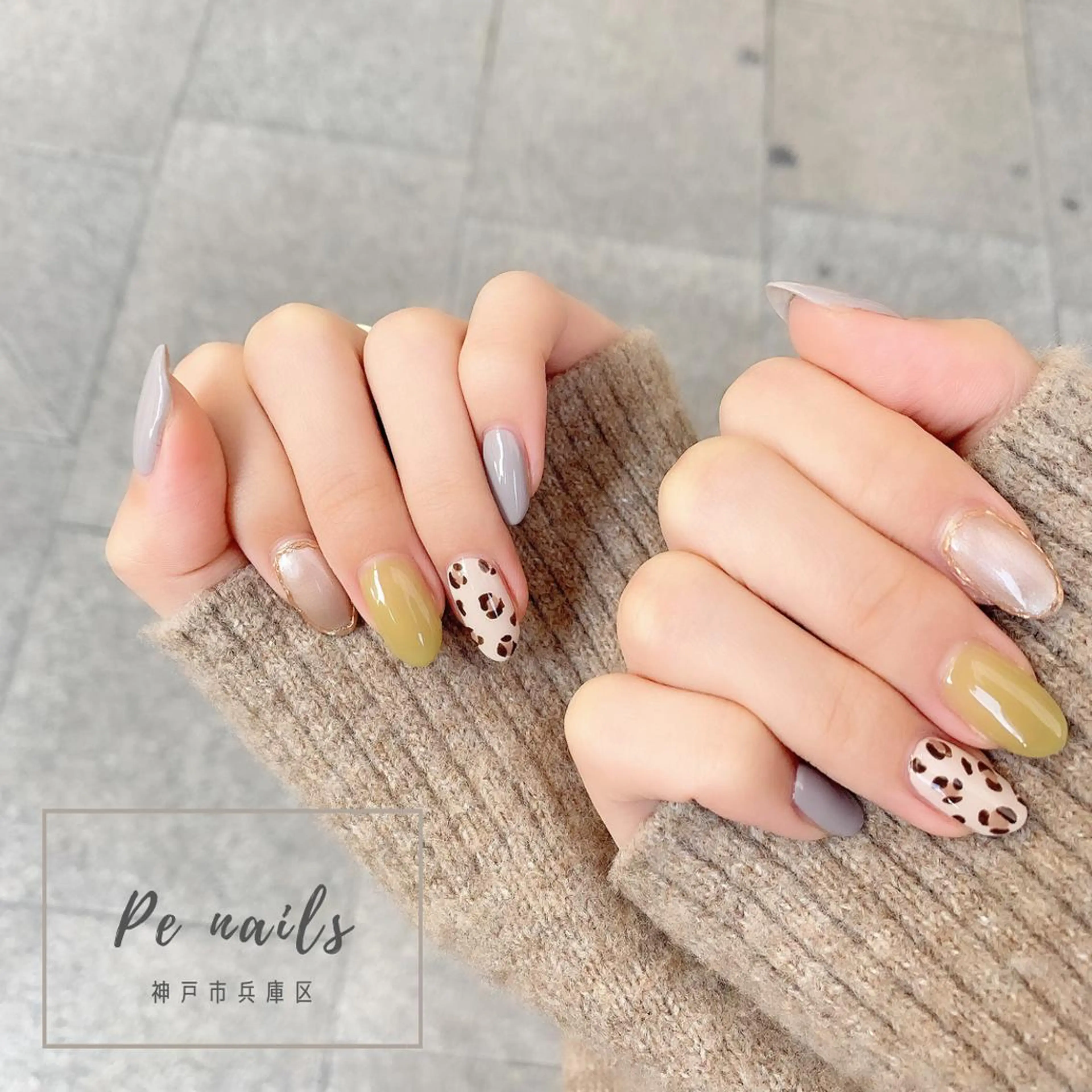 ネイル ハンドネイル 神戸駅ネイルサロン PE NAILSのネイルデザイン